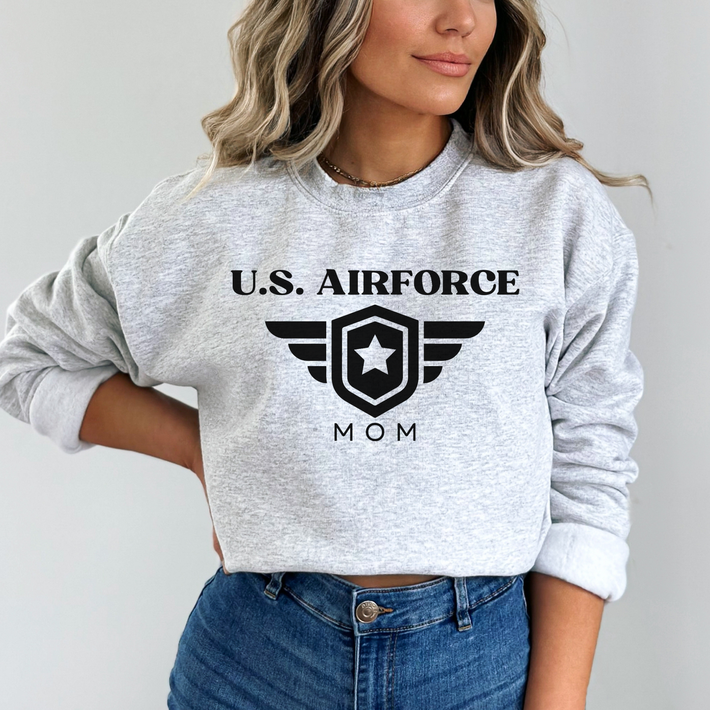 U.S. Airforce Mom - Unisex Crewneck Sweatshirt