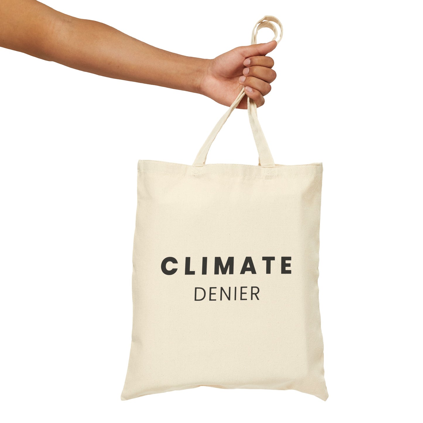 Climate Denier - Cotton Canvas Tote Bag