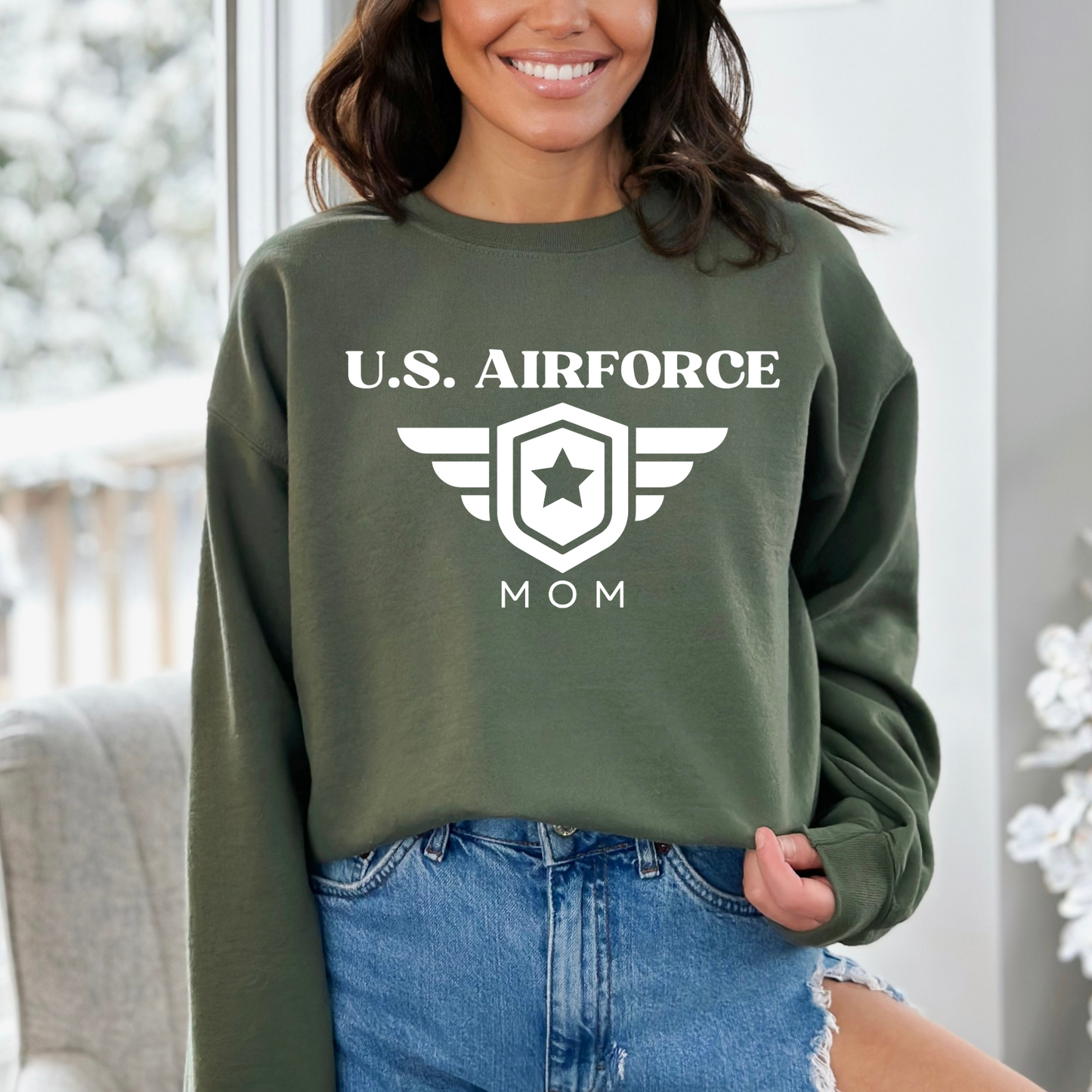 U.S. Airforce Mom - Unisex Crewneck Sweatshirt