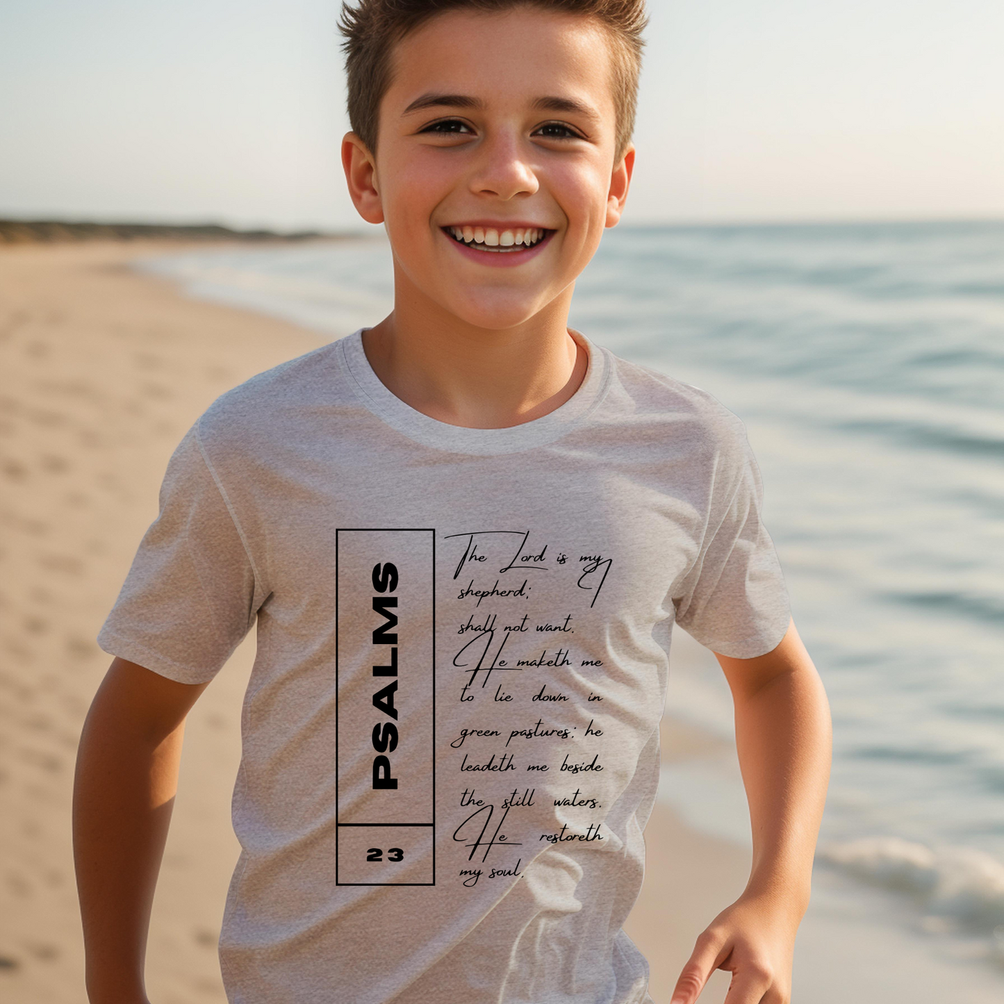 Psalms 23 - Youth Short Sleeve T-Shirt