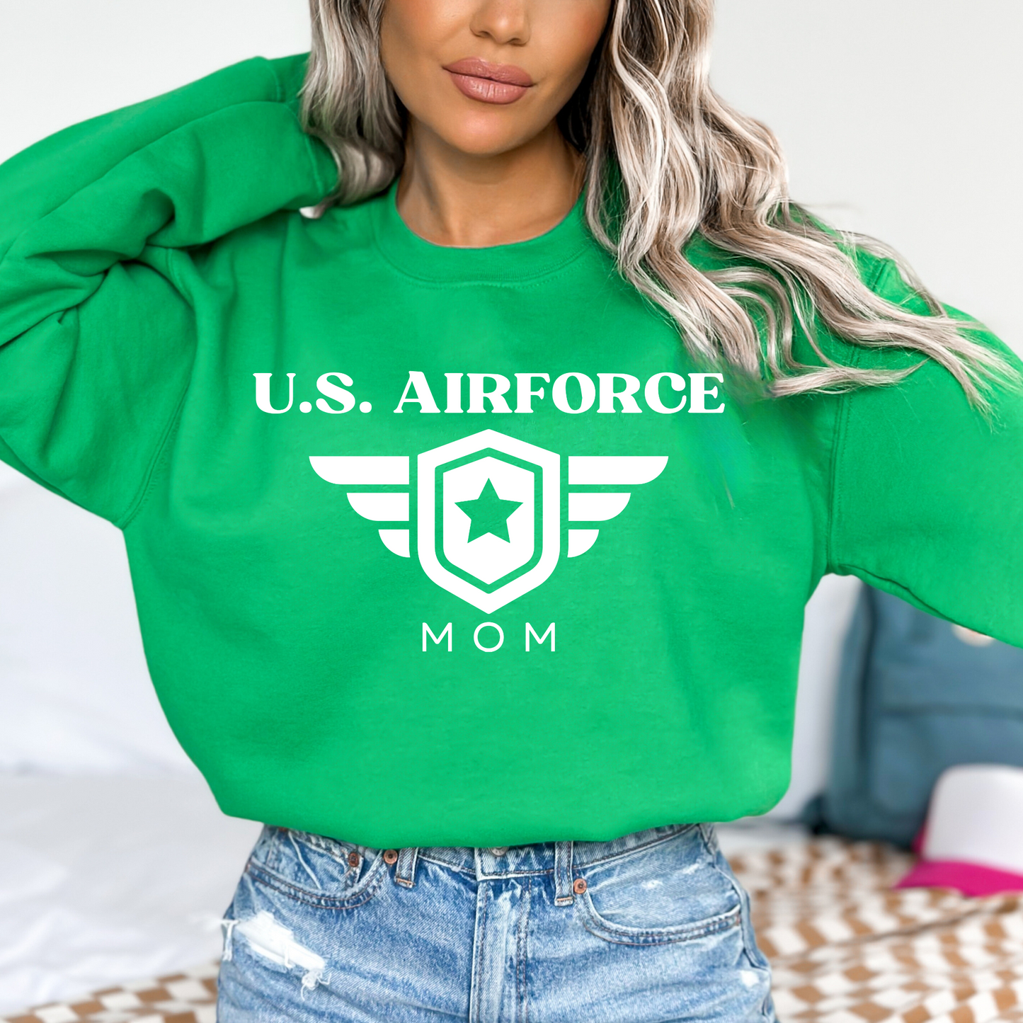 U.S. Airforce Mom - Unisex Crewneck Sweatshirt