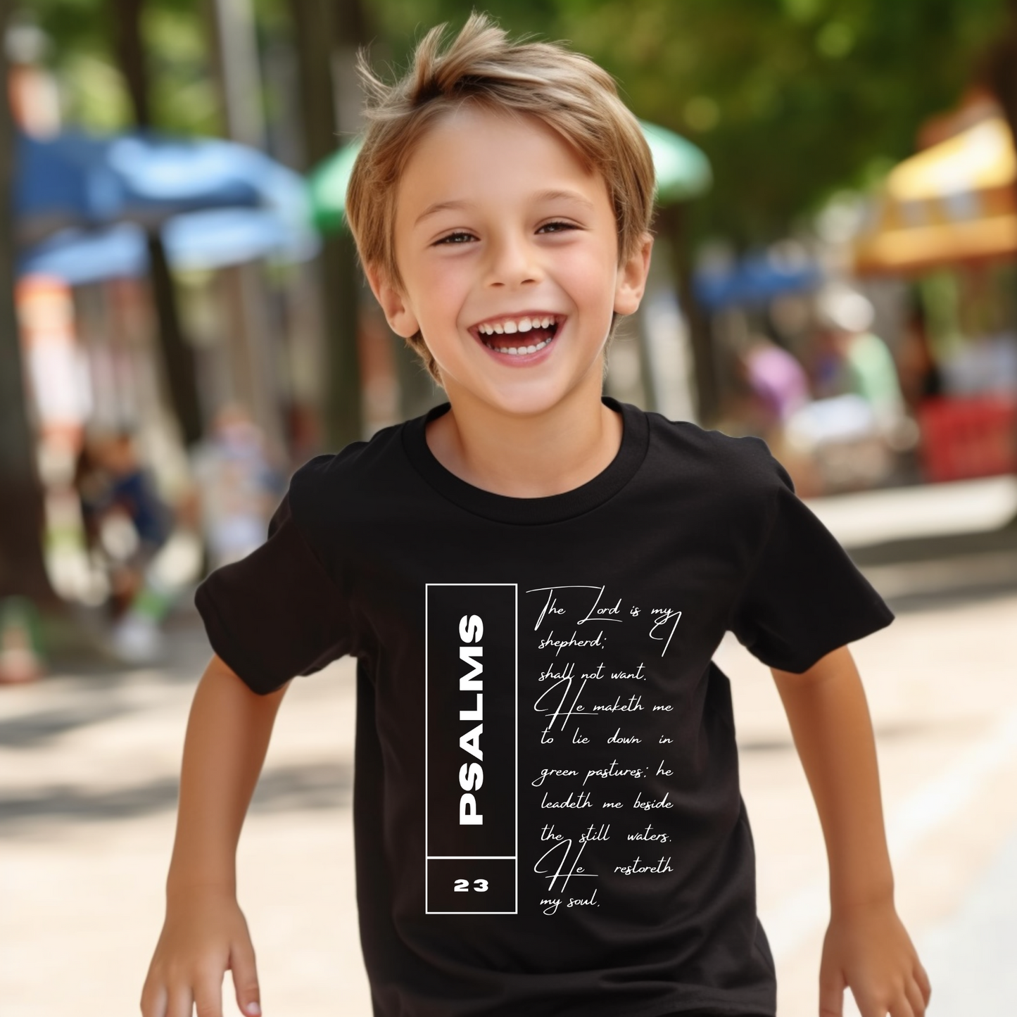 Psalms 23 - Youth Short Sleeve T-Shirt