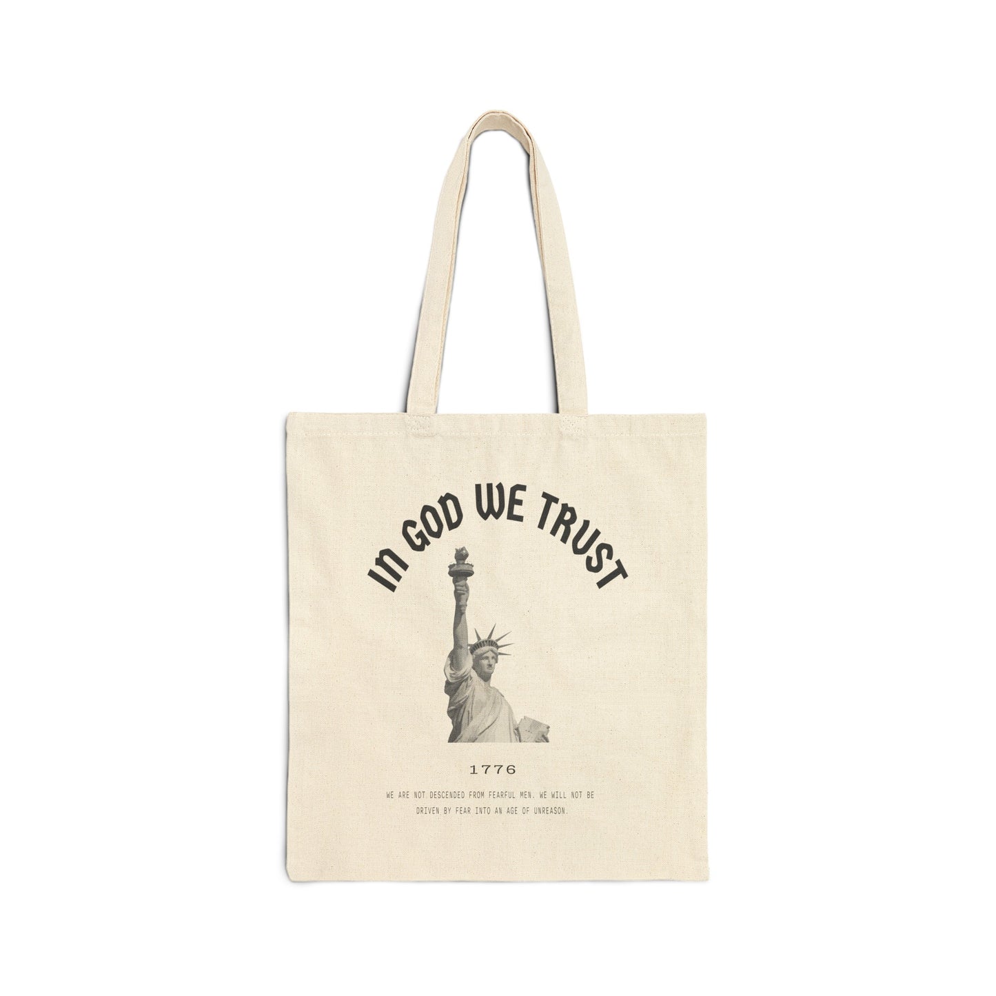 In God We Trust Lady Liberty - Cotton Canvas Tote Bag