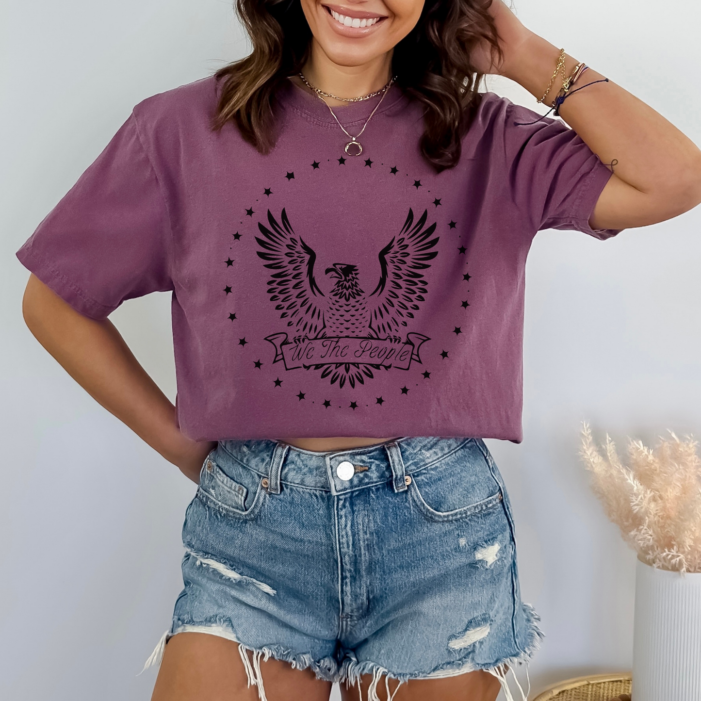 We The People Eagle & Stars - Unisex Garment-Dyed Heavyweight Tee