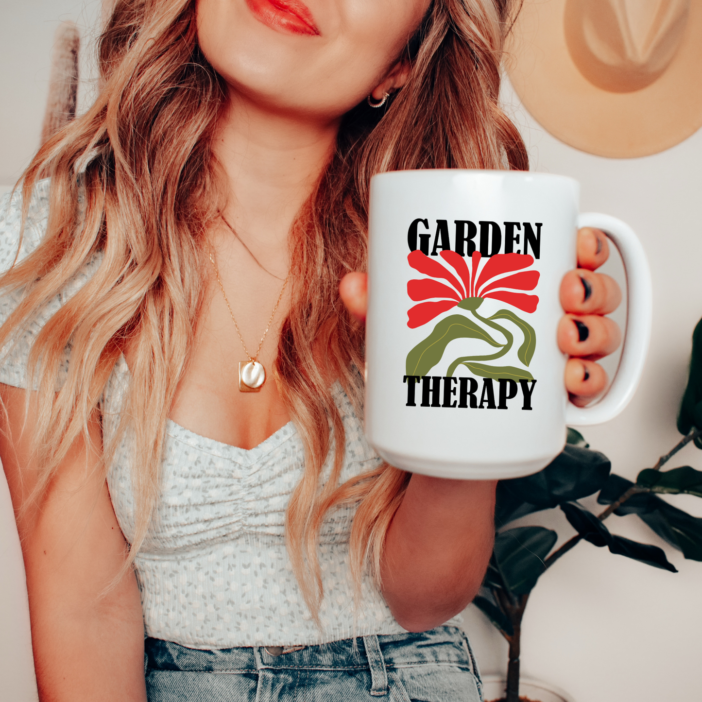 Garden Therapy - White Glossy Mug
