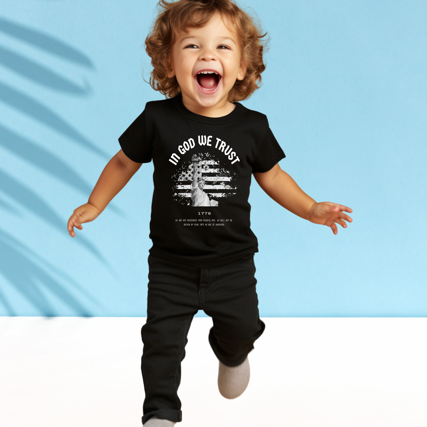 In God We Trust Liberty Flag - Toddler Jersey Tee