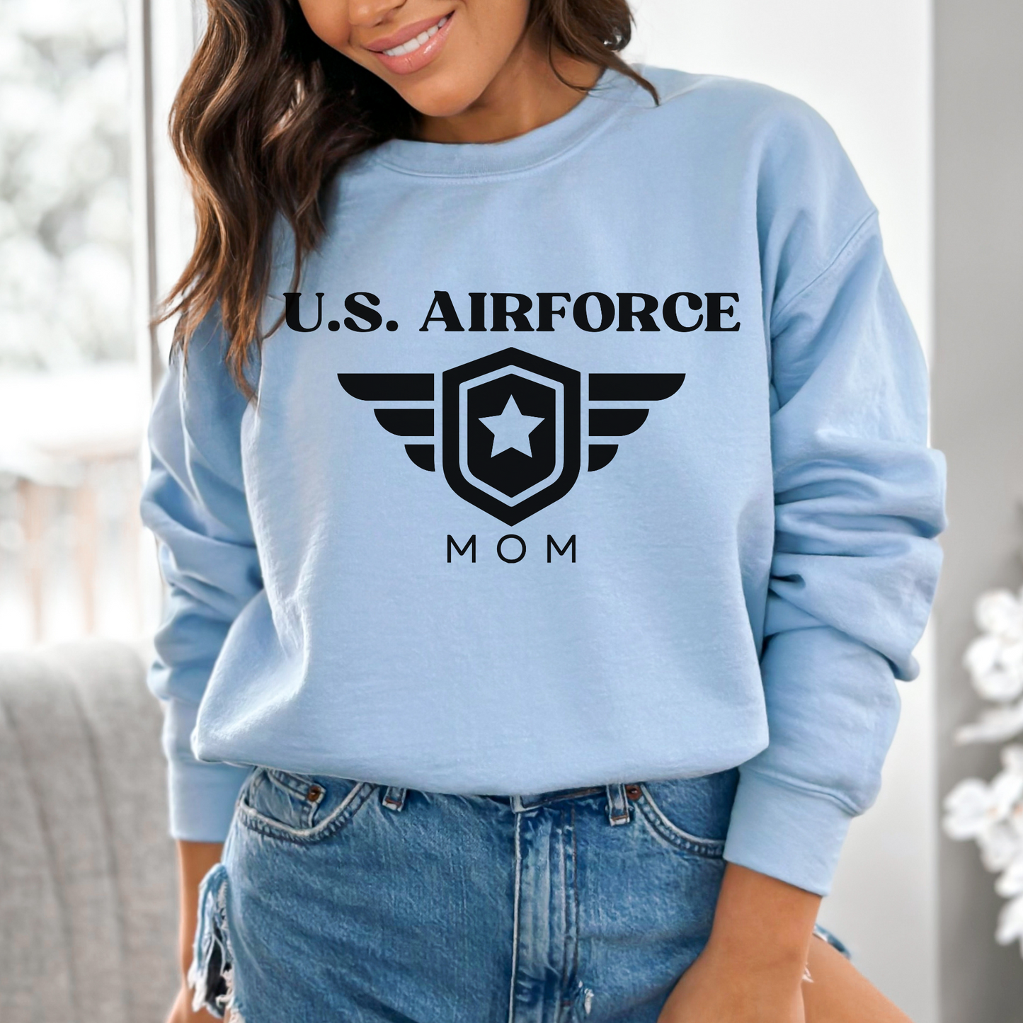 U.S. Airforce Mom - Unisex Crewneck Sweatshirt