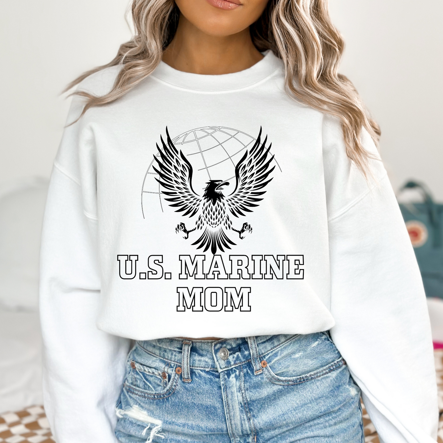 U.S. Marine Mom - Unisex Crewneck Sweatshirt