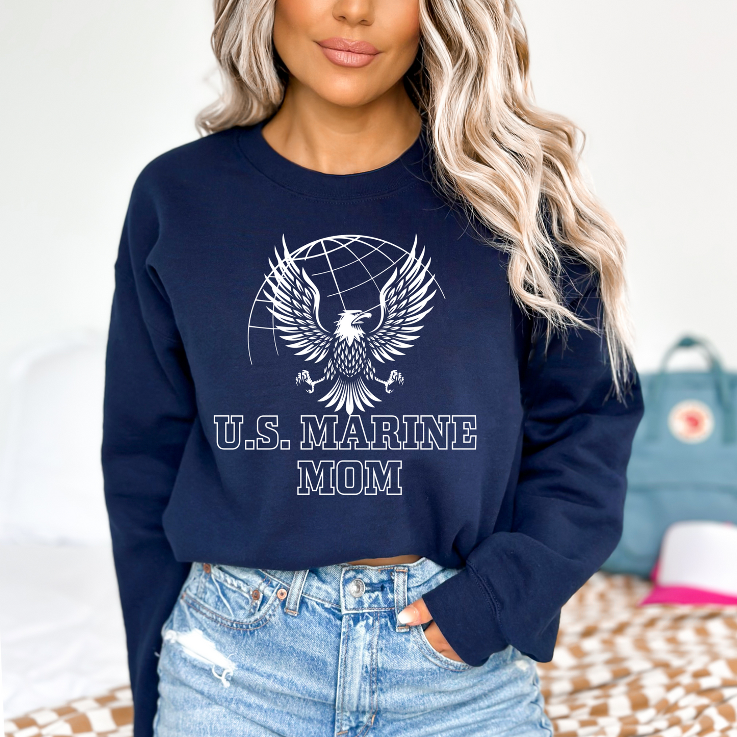U.S. Marine Mom - Unisex Crewneck Sweatshirt