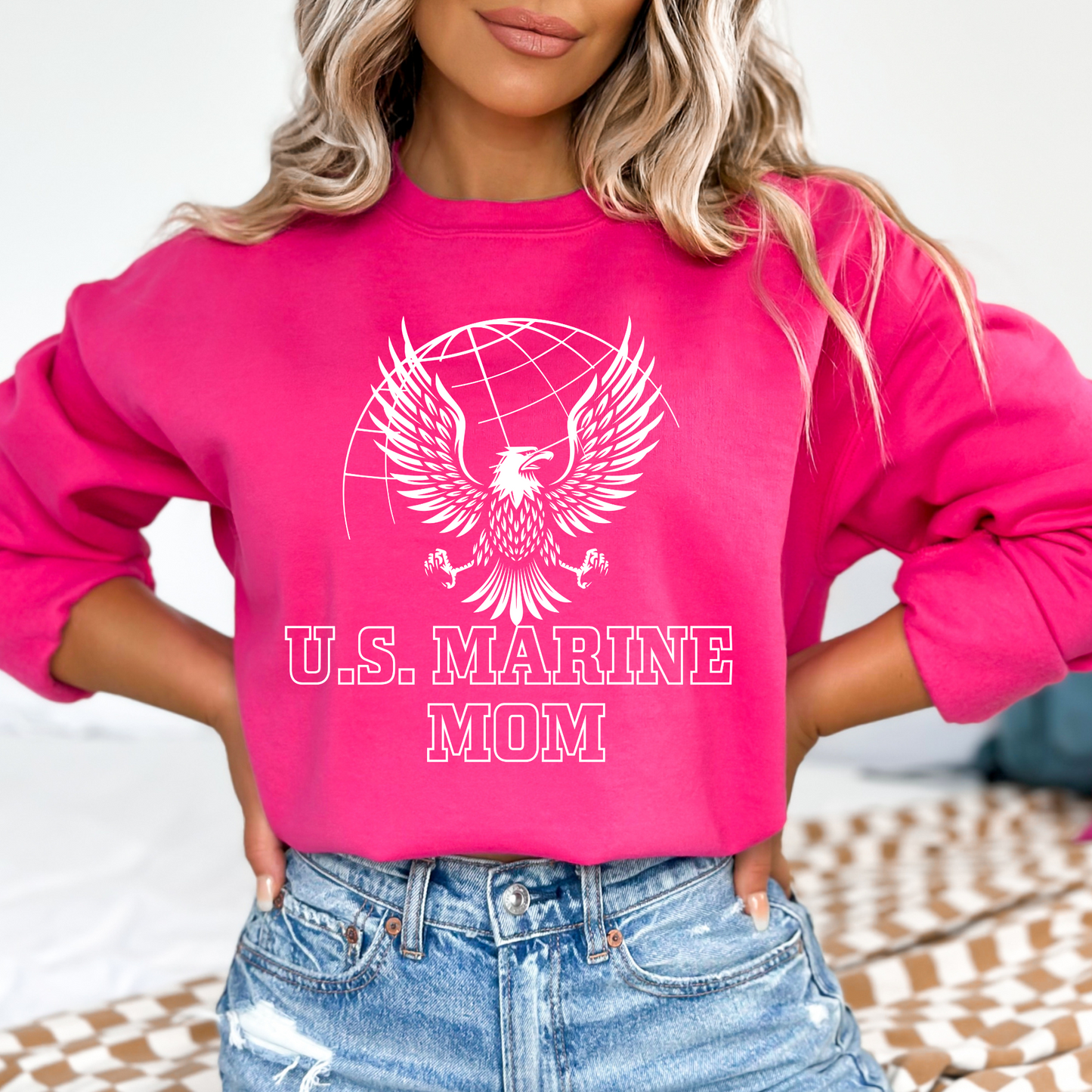 U.S. Marine Mom - Unisex Crewneck Sweatshirt