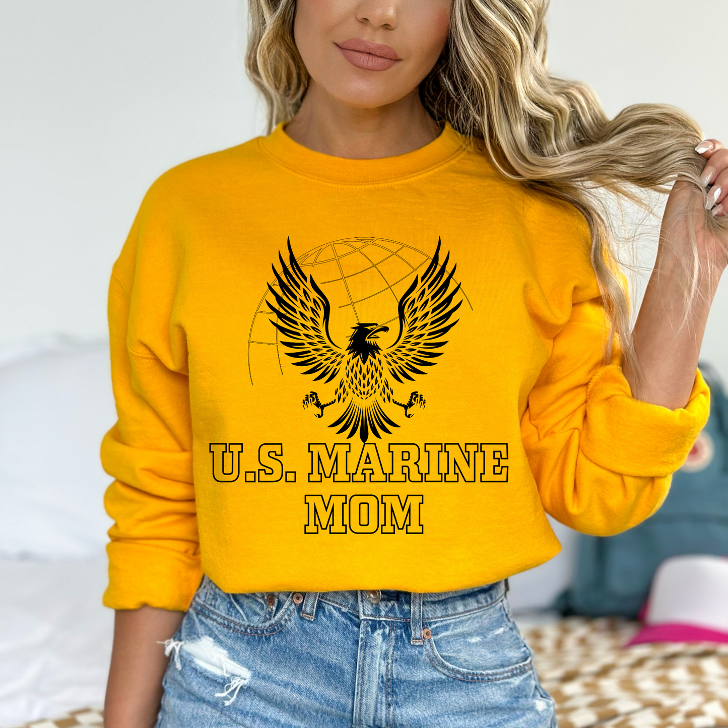 U.S. Marine Mom - Unisex Crewneck Sweatshirt