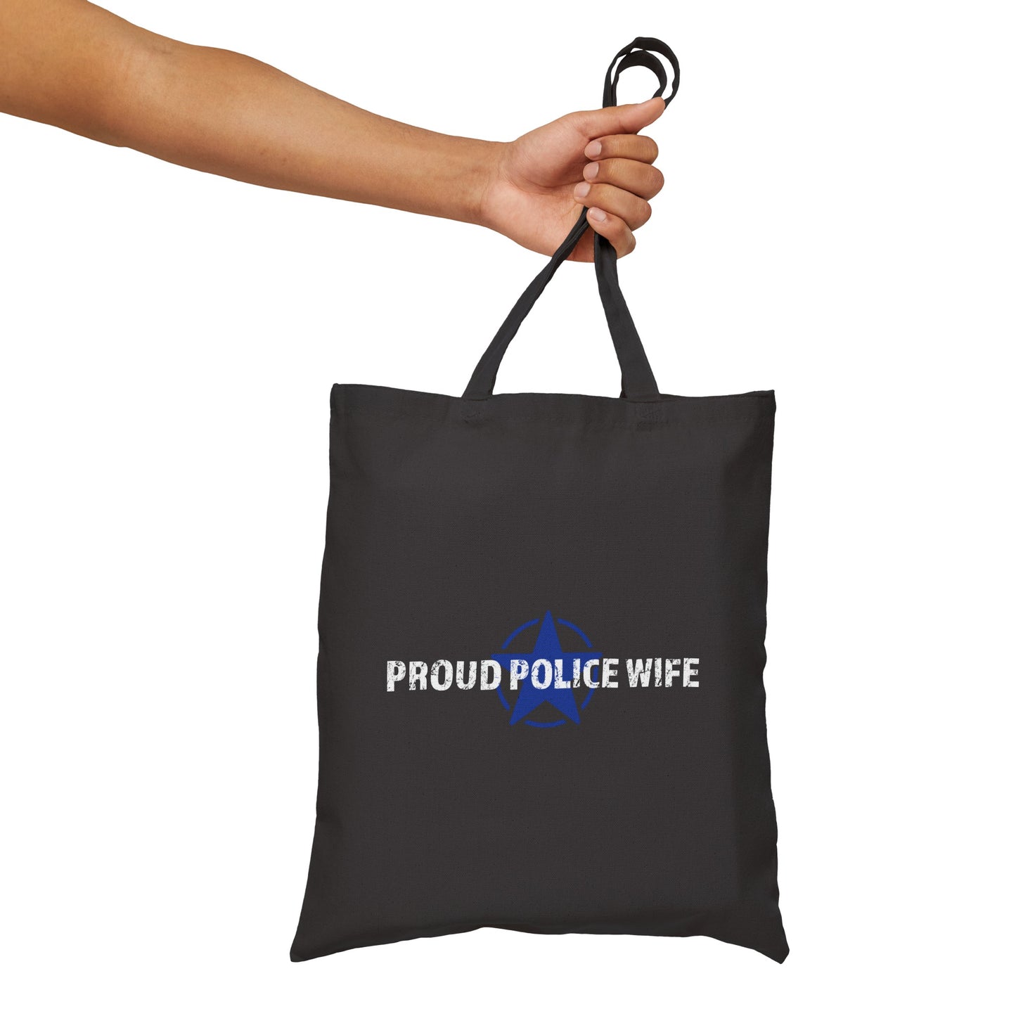 Proud Police Wife - Cotton Canvas Tote Bag