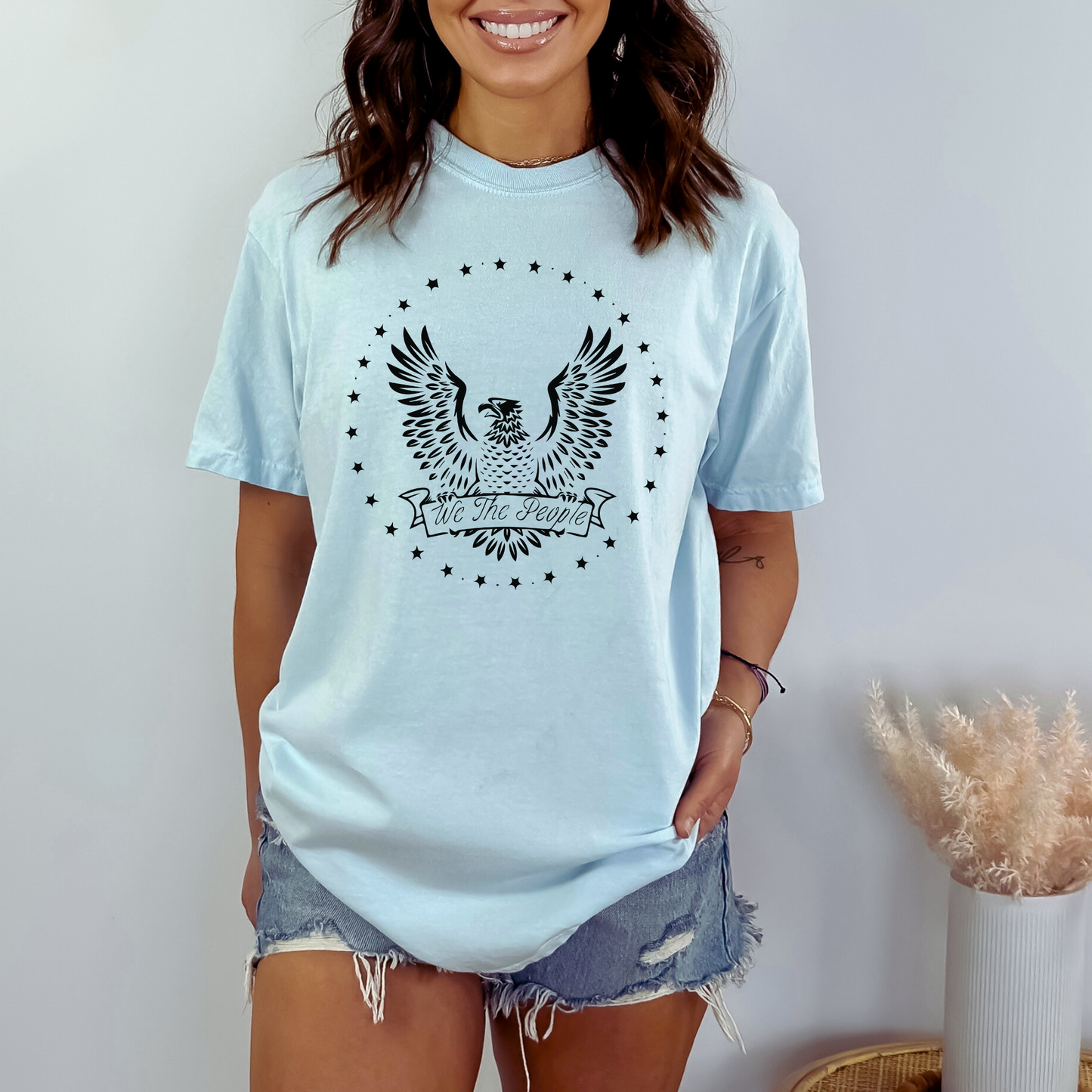 We The People Eagle & Stars - Unisex Garment-Dyed Heavyweight Tee