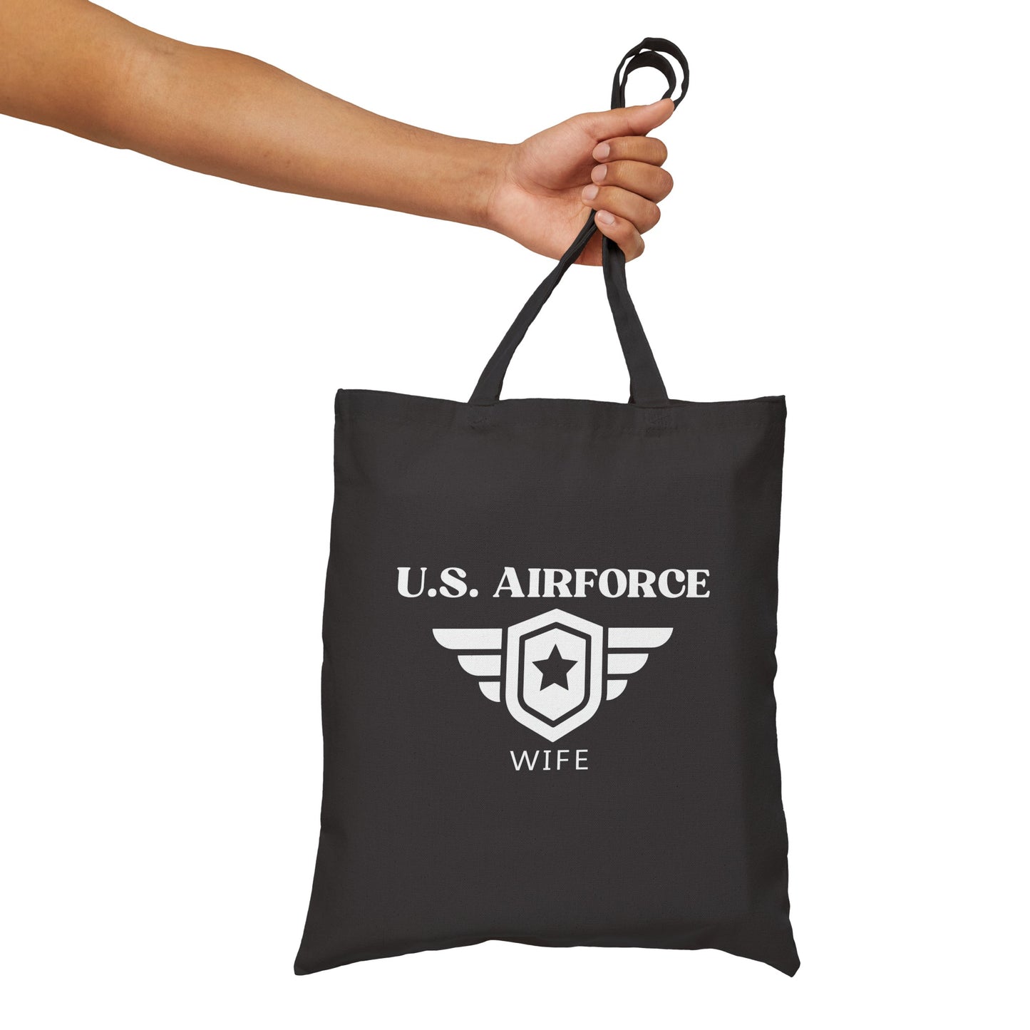 U.S. Airforce Wife - Cotton Canvas Tote Bag