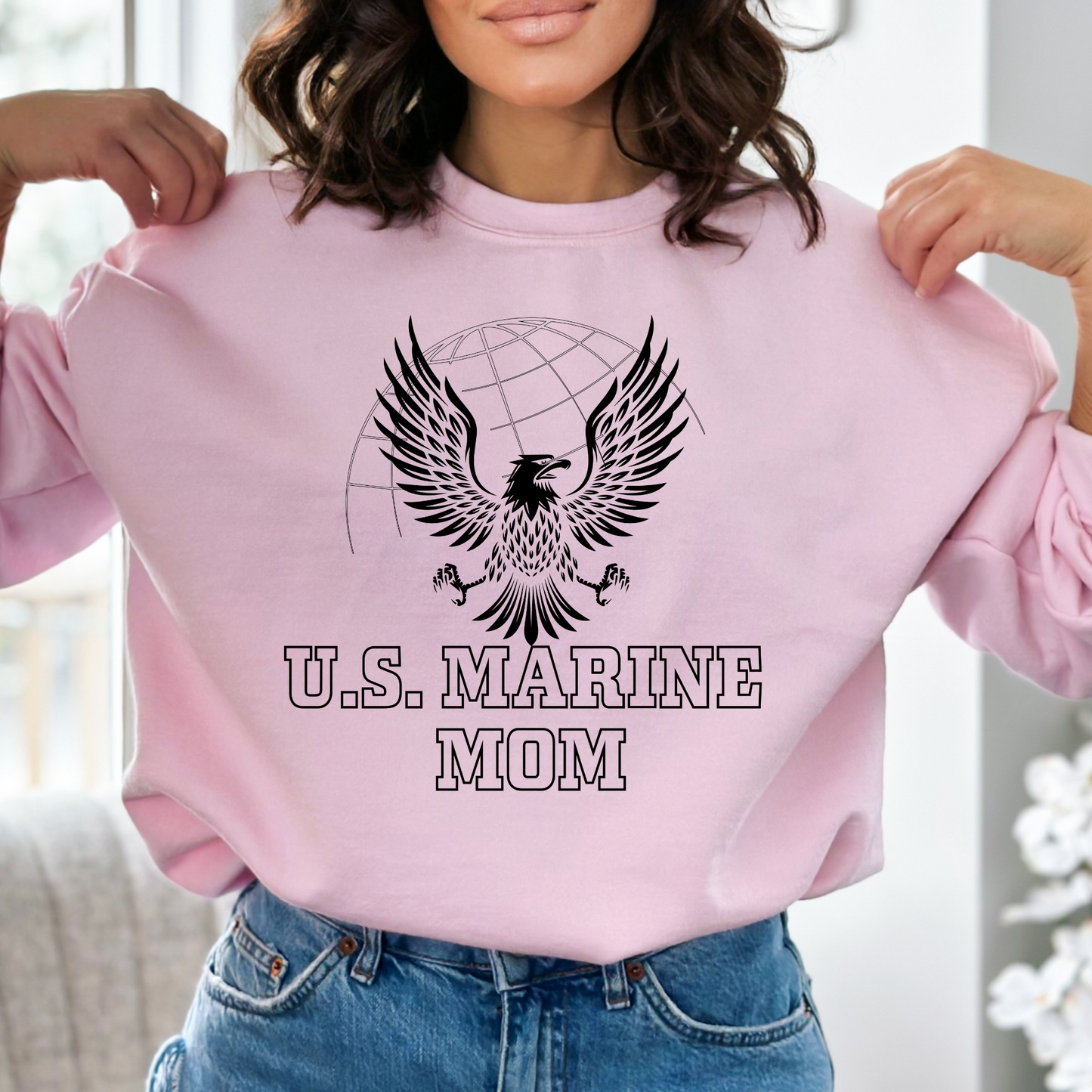 U.S. Marine Mom - Unisex Crewneck Sweatshirt