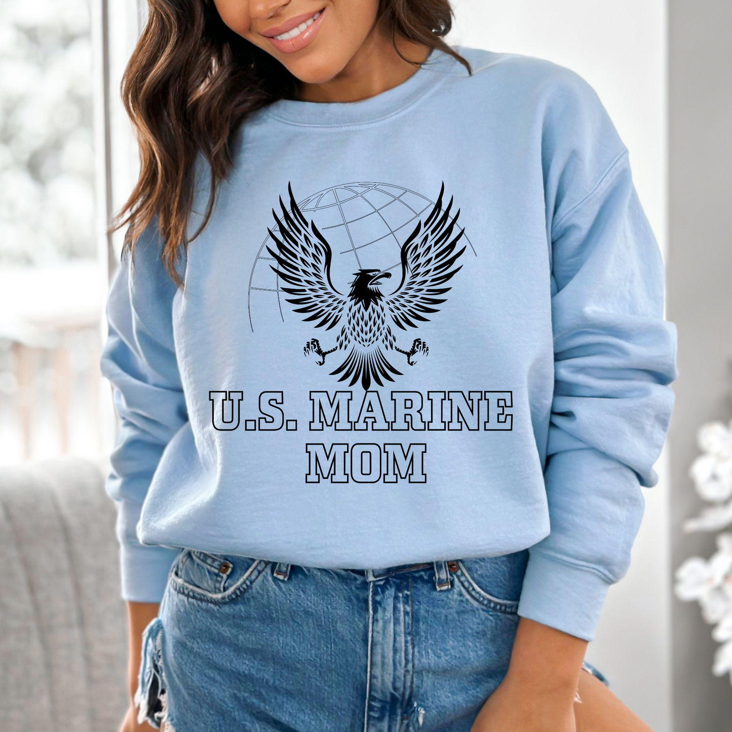 U.S. Marine Mom - Unisex Crewneck Sweatshirt