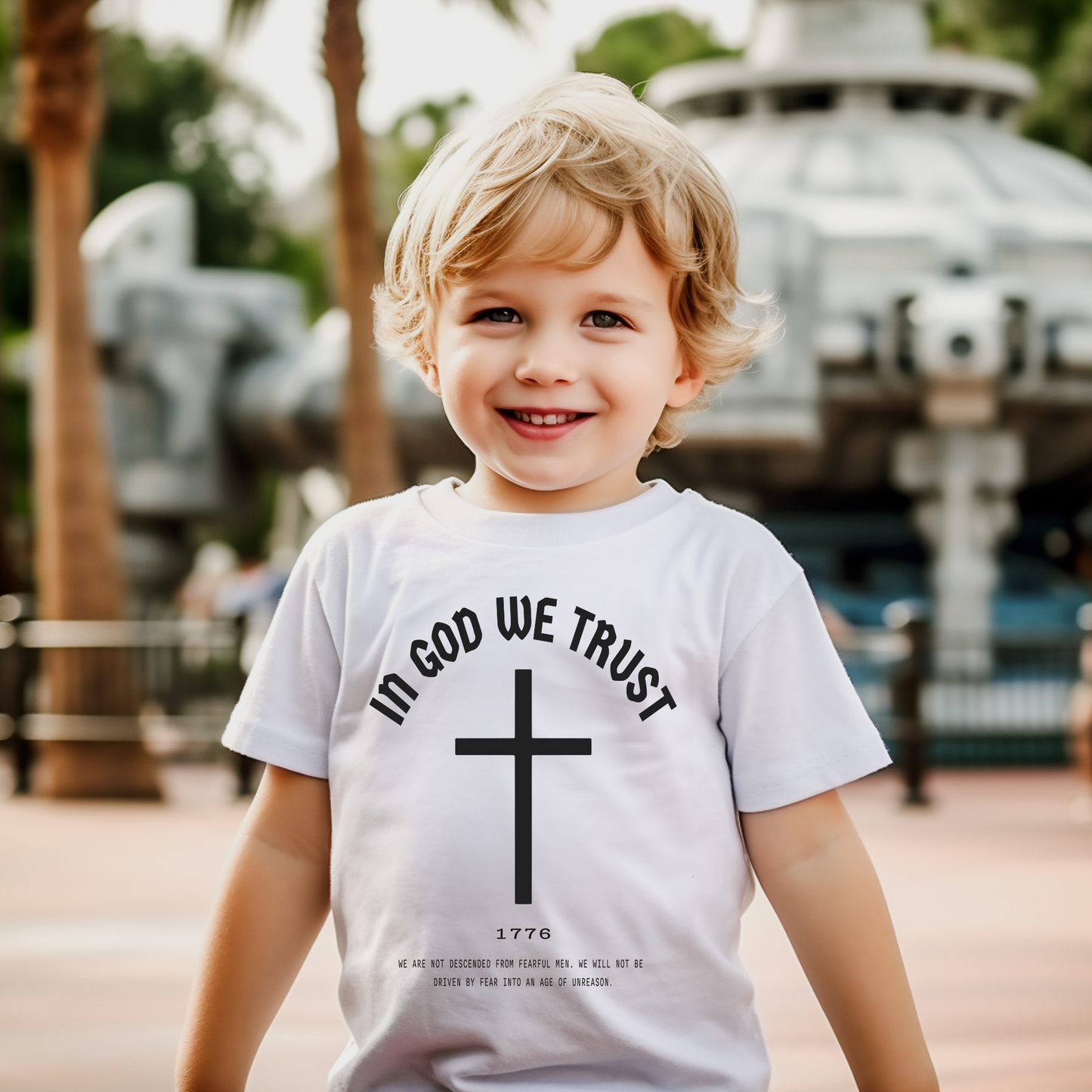 In God We Trust Cross - Youth Short Sleeve T-Shirt