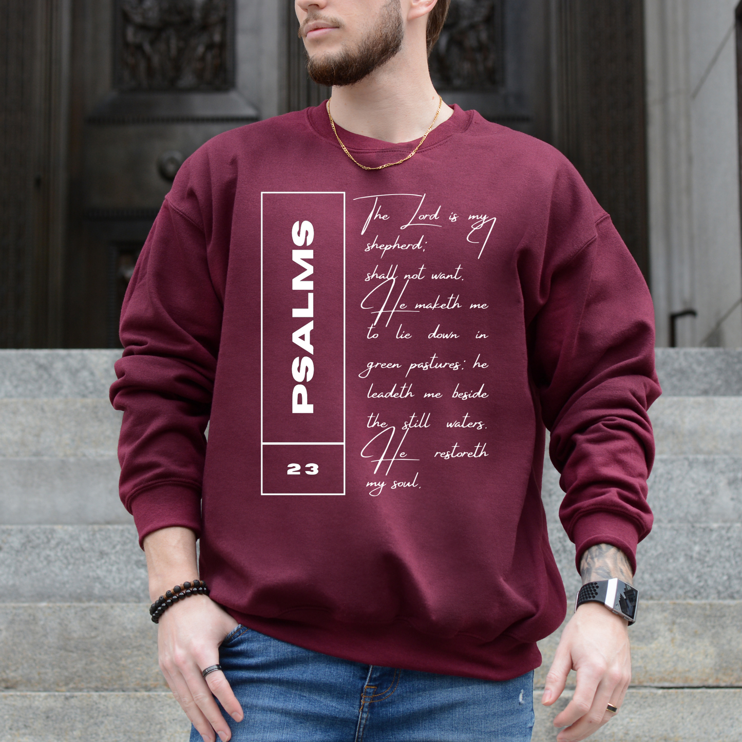 Psalms 23 - Unisex Crewneck Sweatshirt