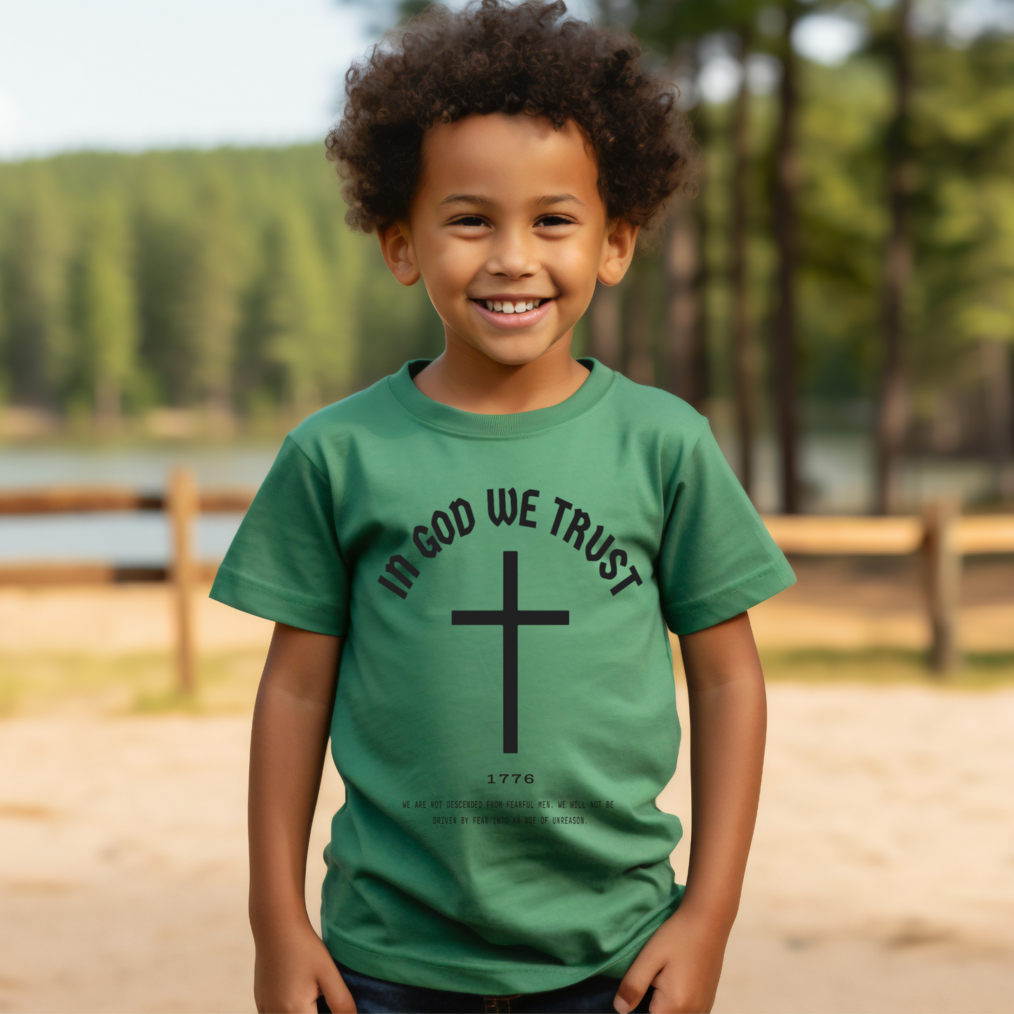 In God We Trust Cross - Youth Short Sleeve T-Shirt