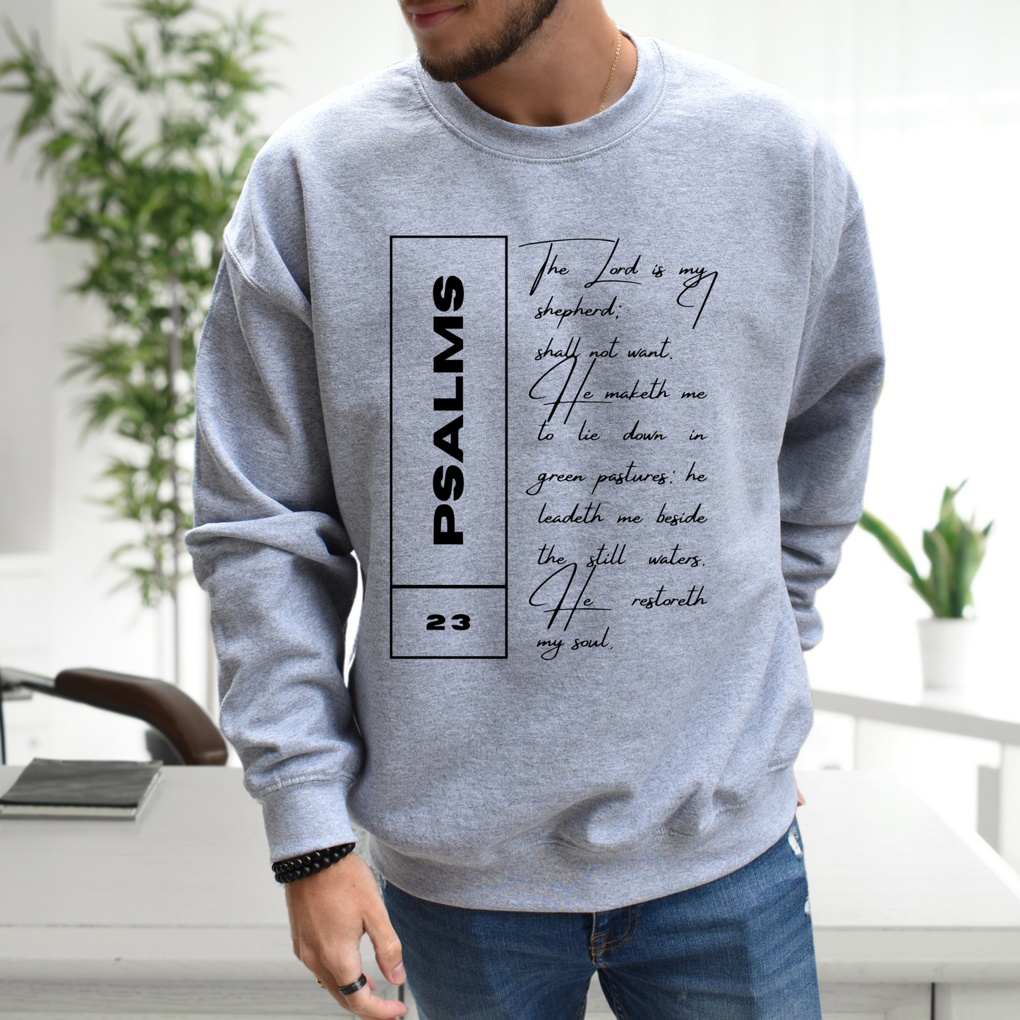 Psalms 23 - Unisex Crewneck Sweatshirt