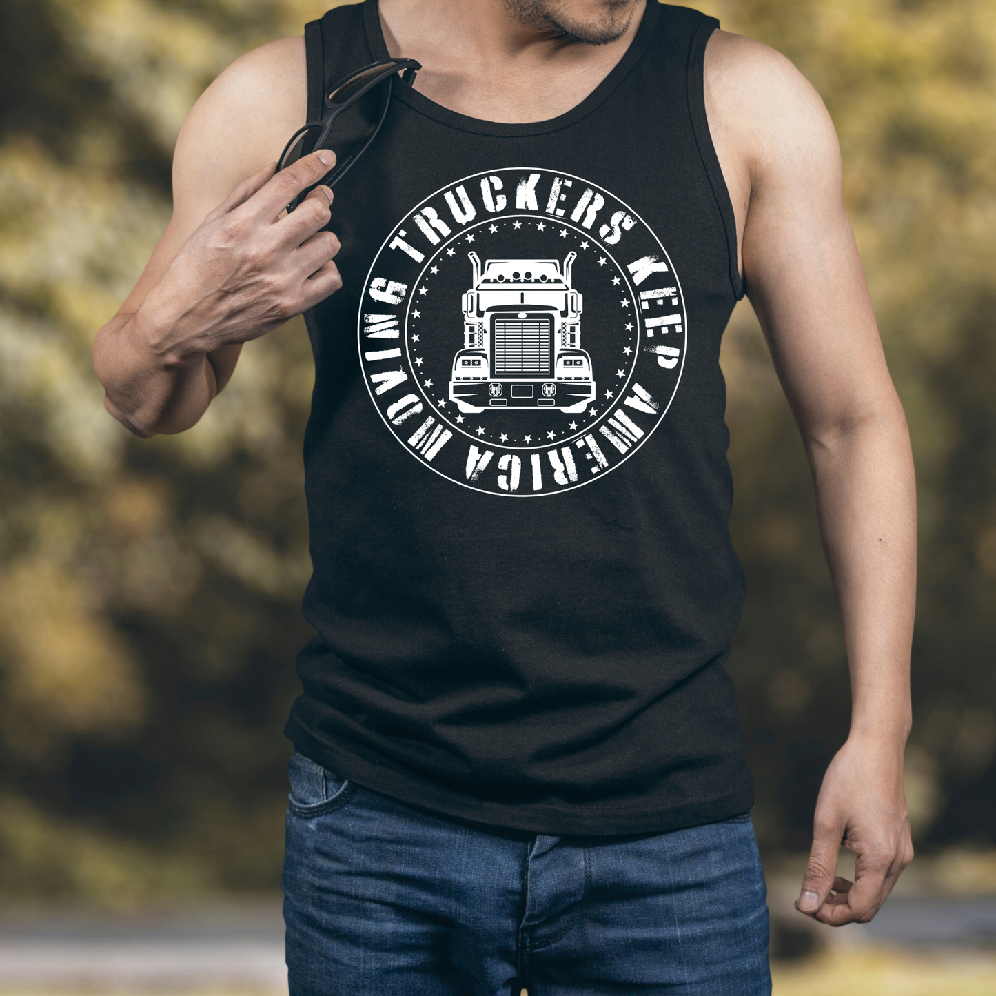 Truckers Keep America Moving - Unisex Jersey Tank Top
