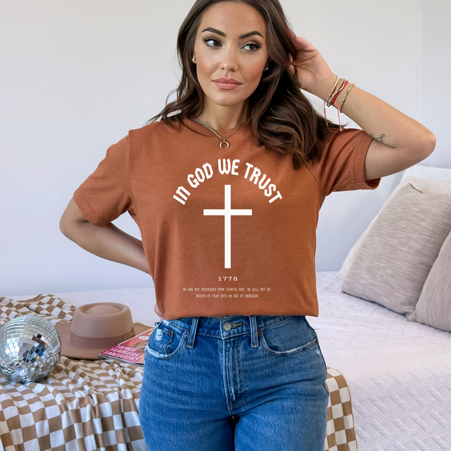 In God We Trust Cross - Unisex Jersey Tee