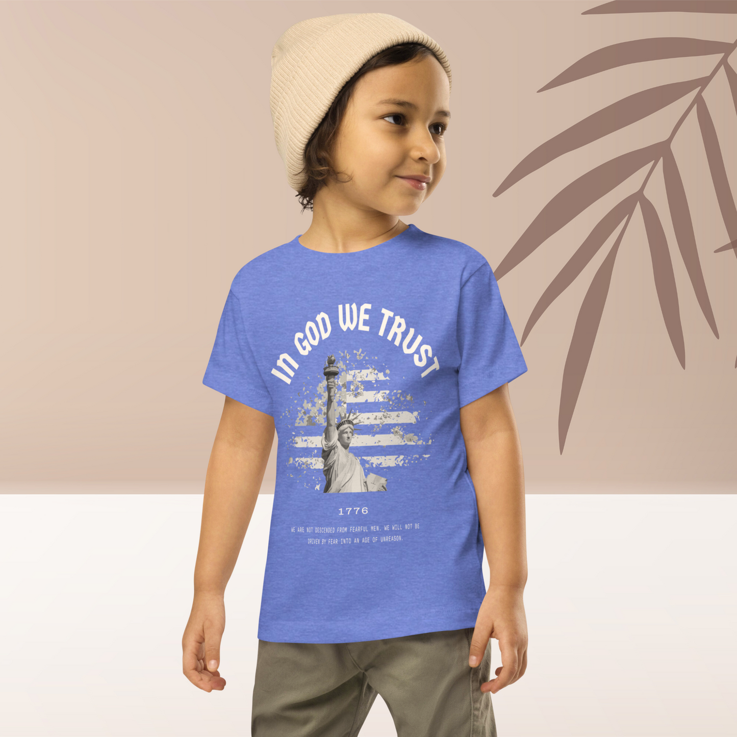 In God We Trust Liberty Flag - Toddler Jersey Tee