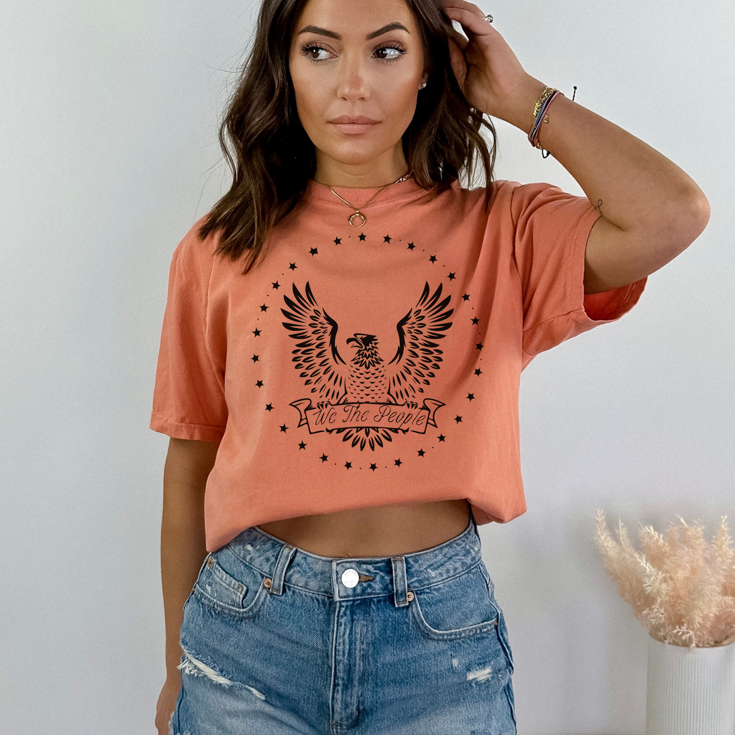We The People Eagle & Stars - Unisex Garment-Dyed Heavyweight Tee