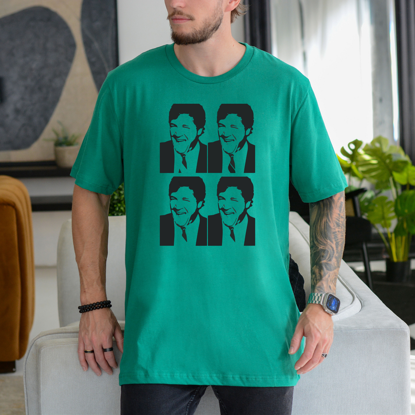 Tucker Carlson Warhol Style - Unisex Jersey Tee