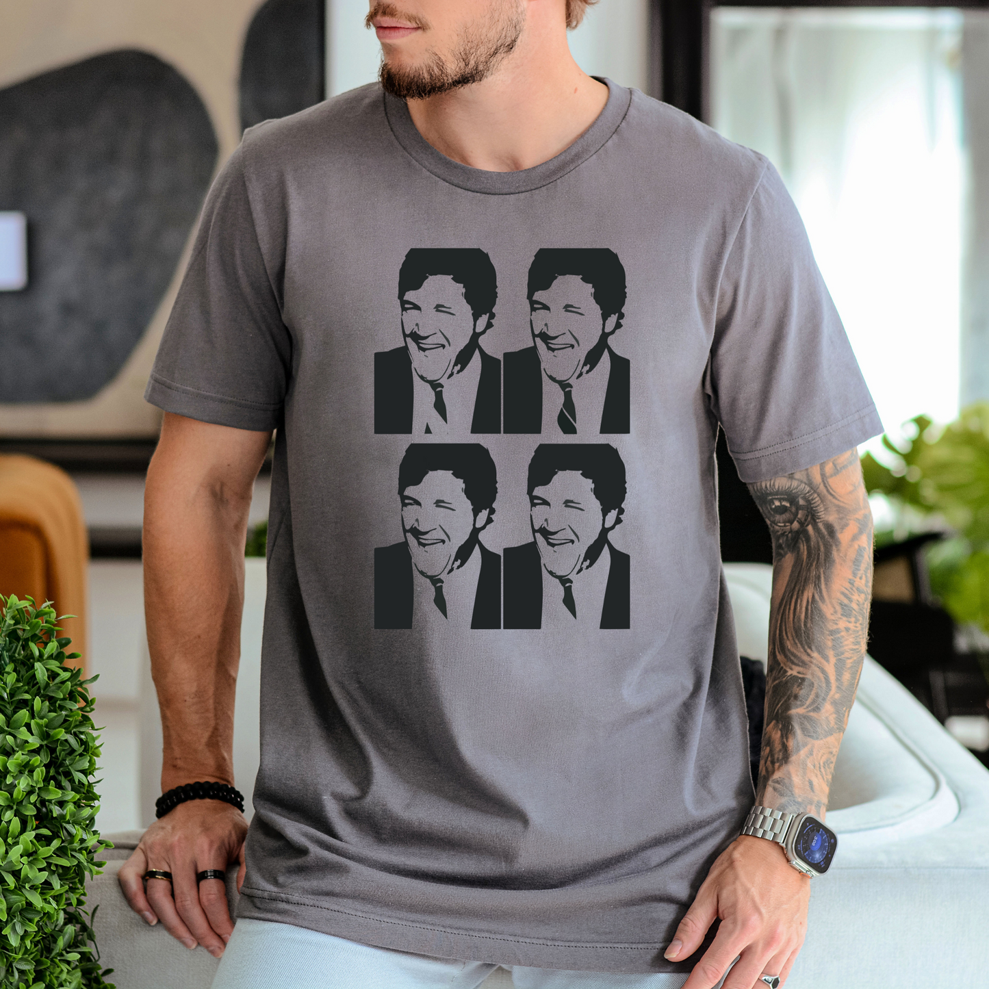 Tucker Carlson Warhol Style - Unisex Jersey Tee