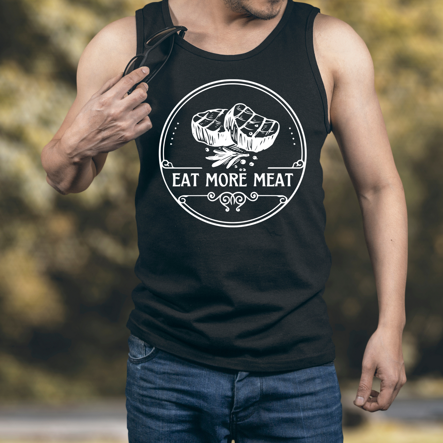 Eat More Meat - Unisex Jersey Tank Top