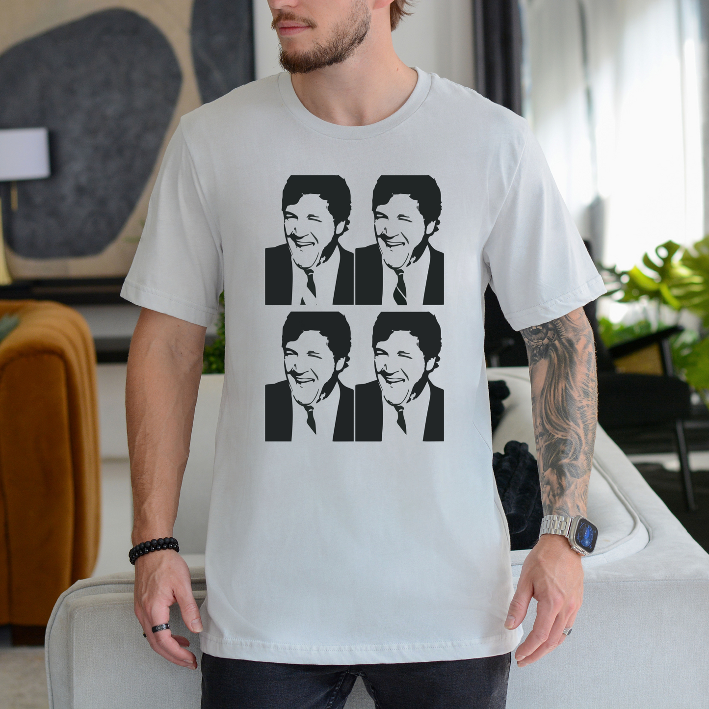 Tucker Carlson Warhol Style - Unisex Jersey Tee