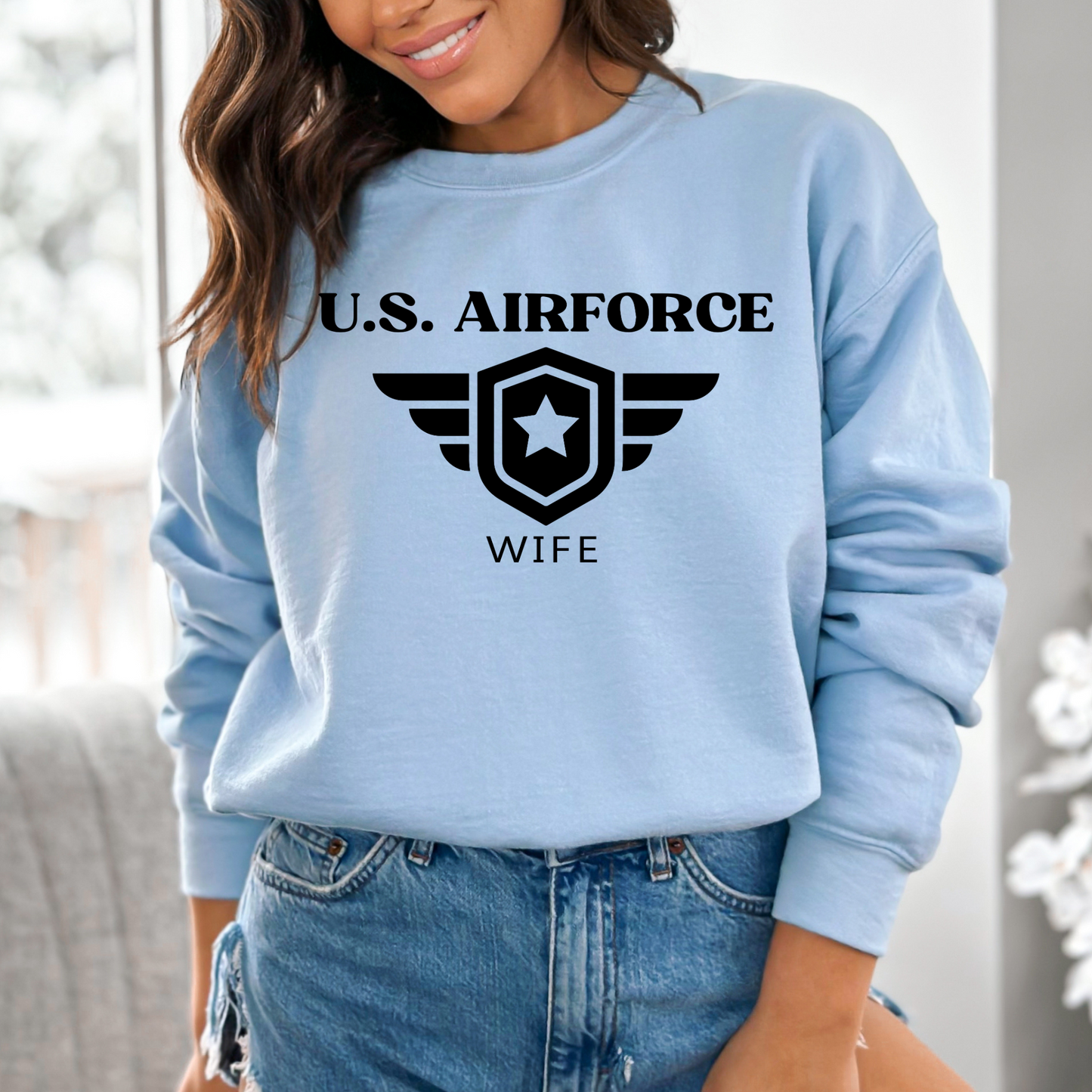U.S. Airforce Wife - Unisex Crewneck Sweatshirt