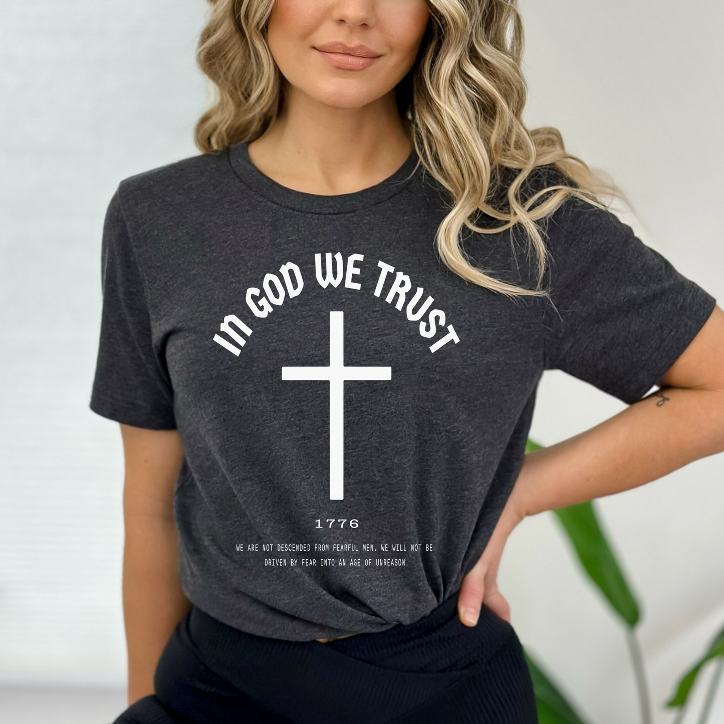 In God We Trust Cross - Unisex Jersey Tee