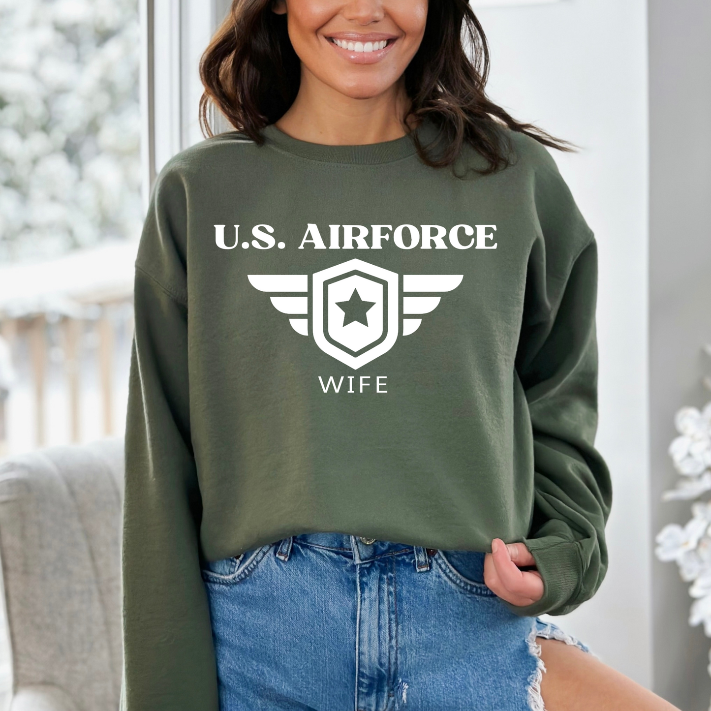 U.S. Airforce Wife - Unisex Crewneck Sweatshirt
