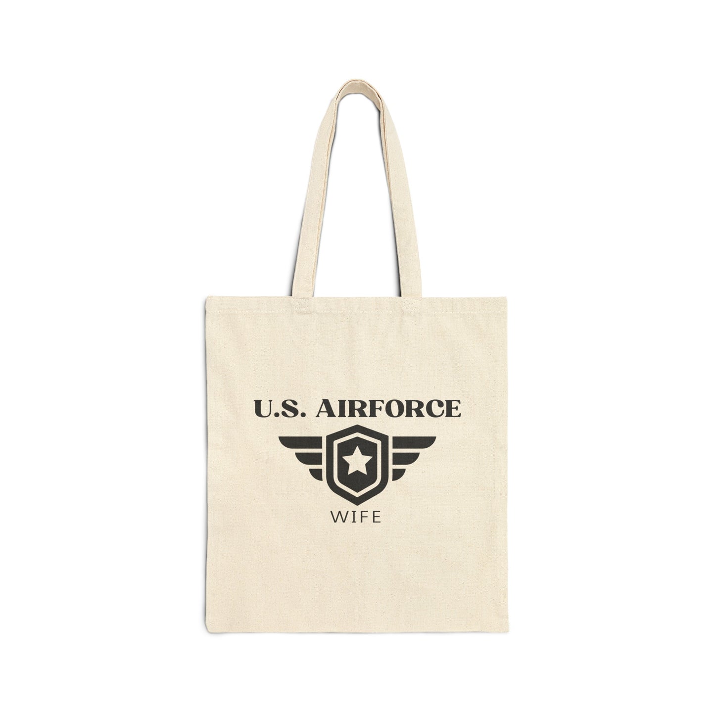 U.S. Airforce Wife - Cotton Canvas Tote Bag