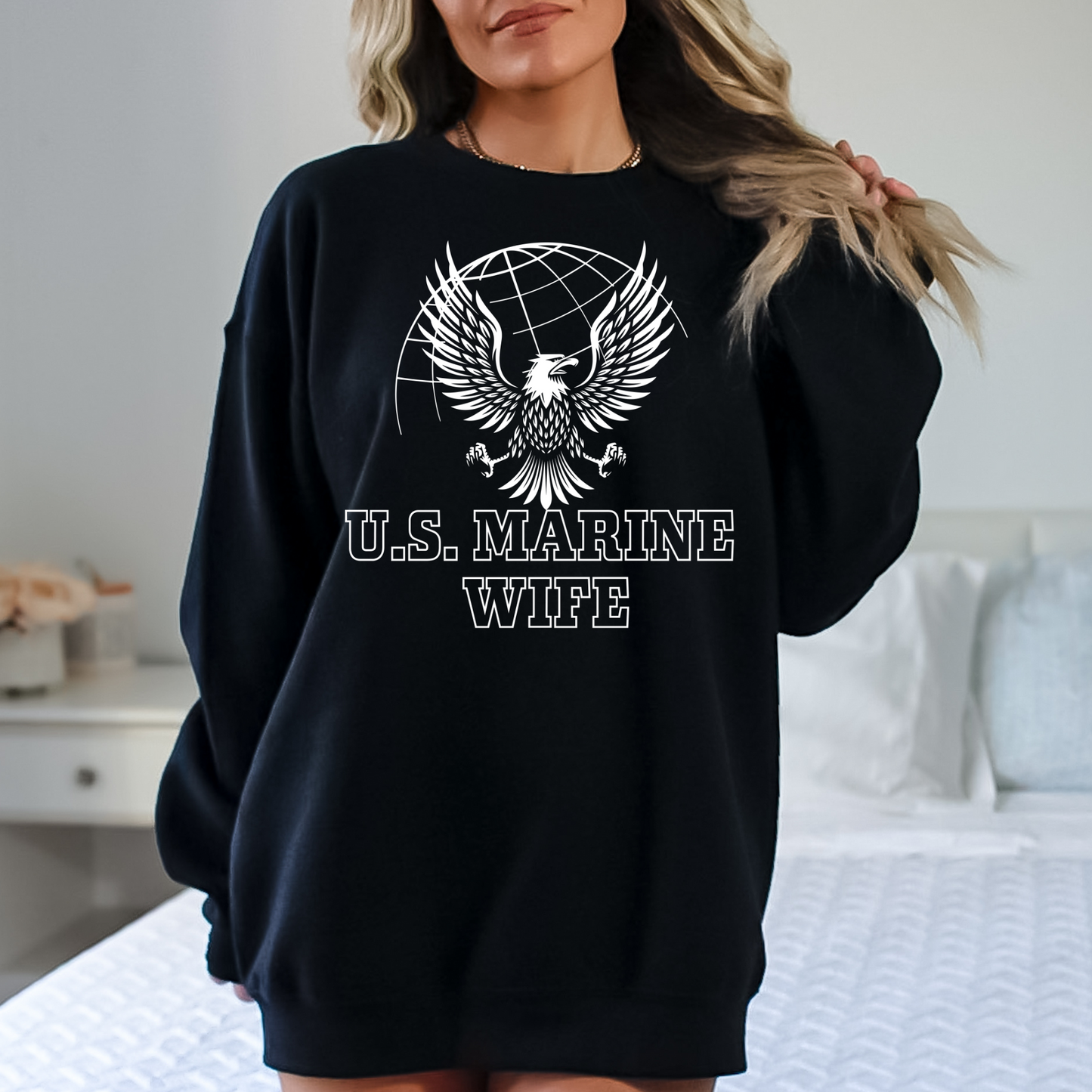 U.S. Marine Wife - Unisex Crewneck Sweatshirt
