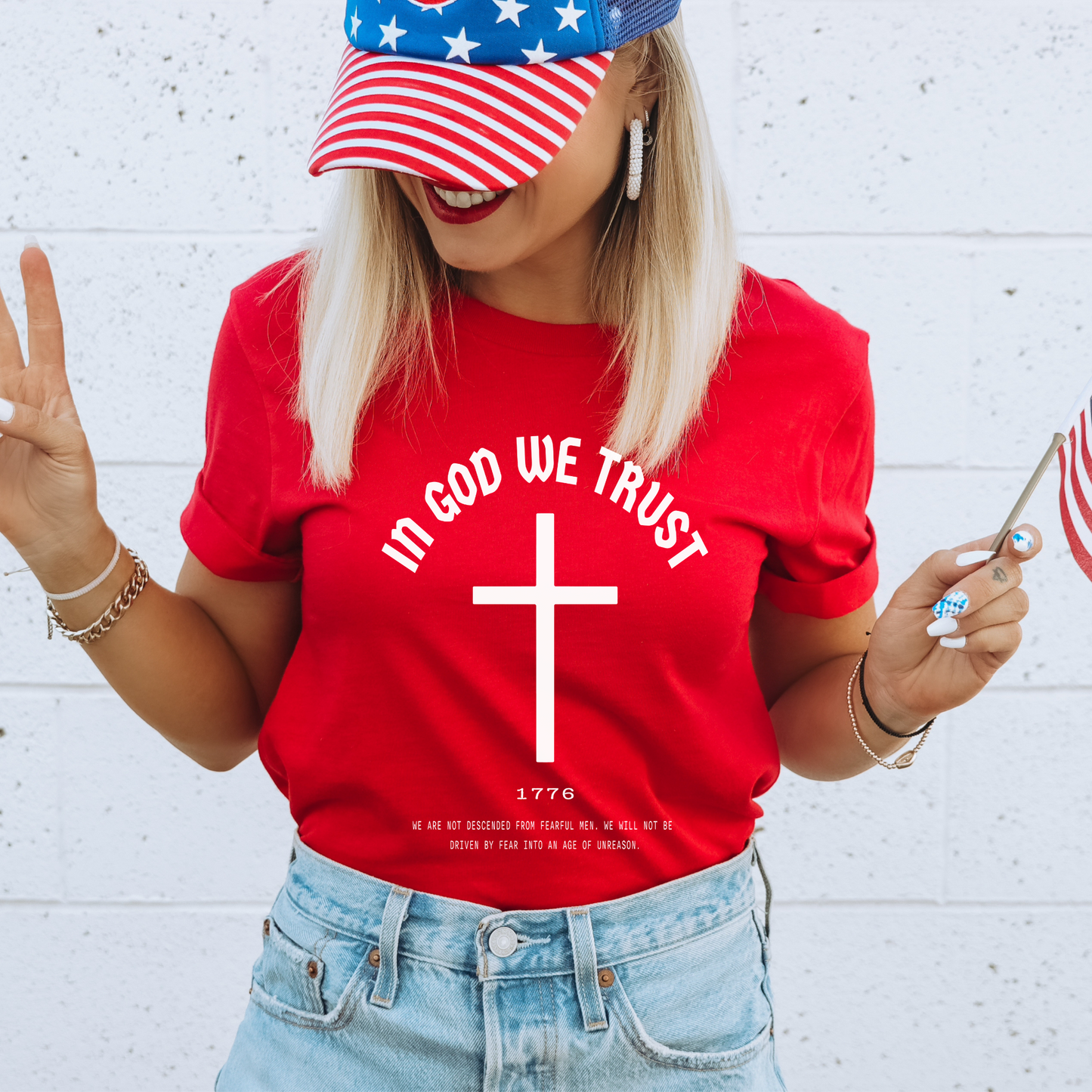 In God We Trust Cross - Unisex Jersey Tee