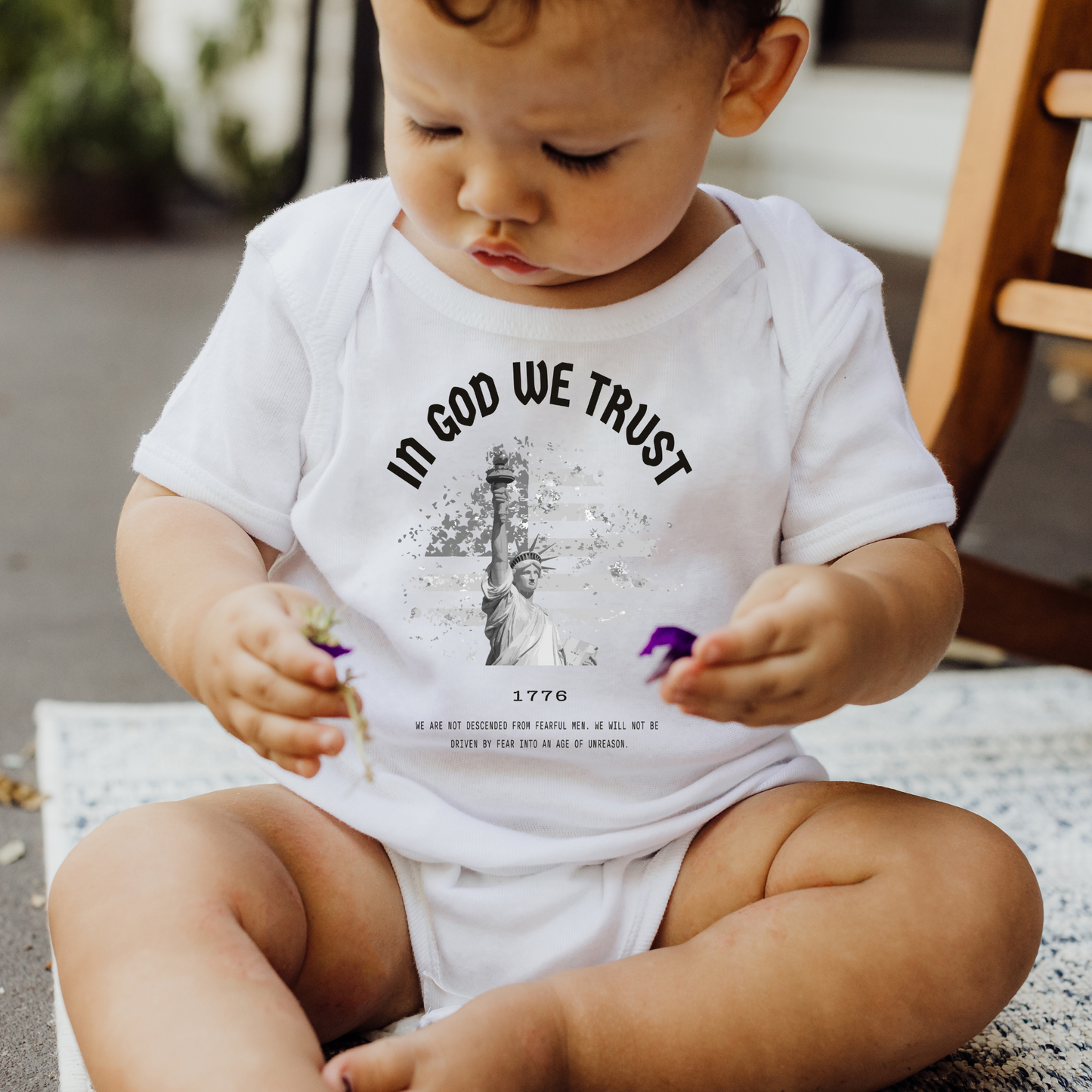 In God We Trust Lady Liberty - Baby Onesie