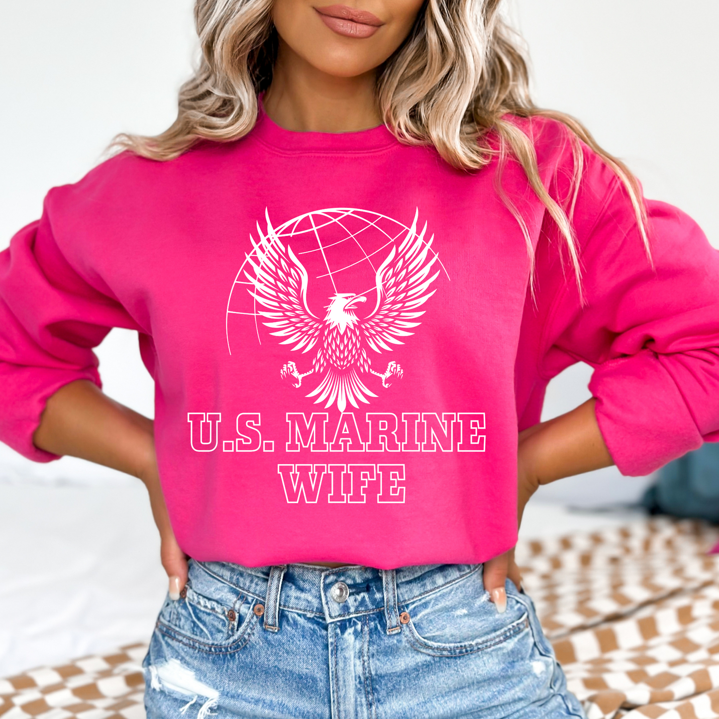 U.S. Marine Wife - Unisex Crewneck Sweatshirt