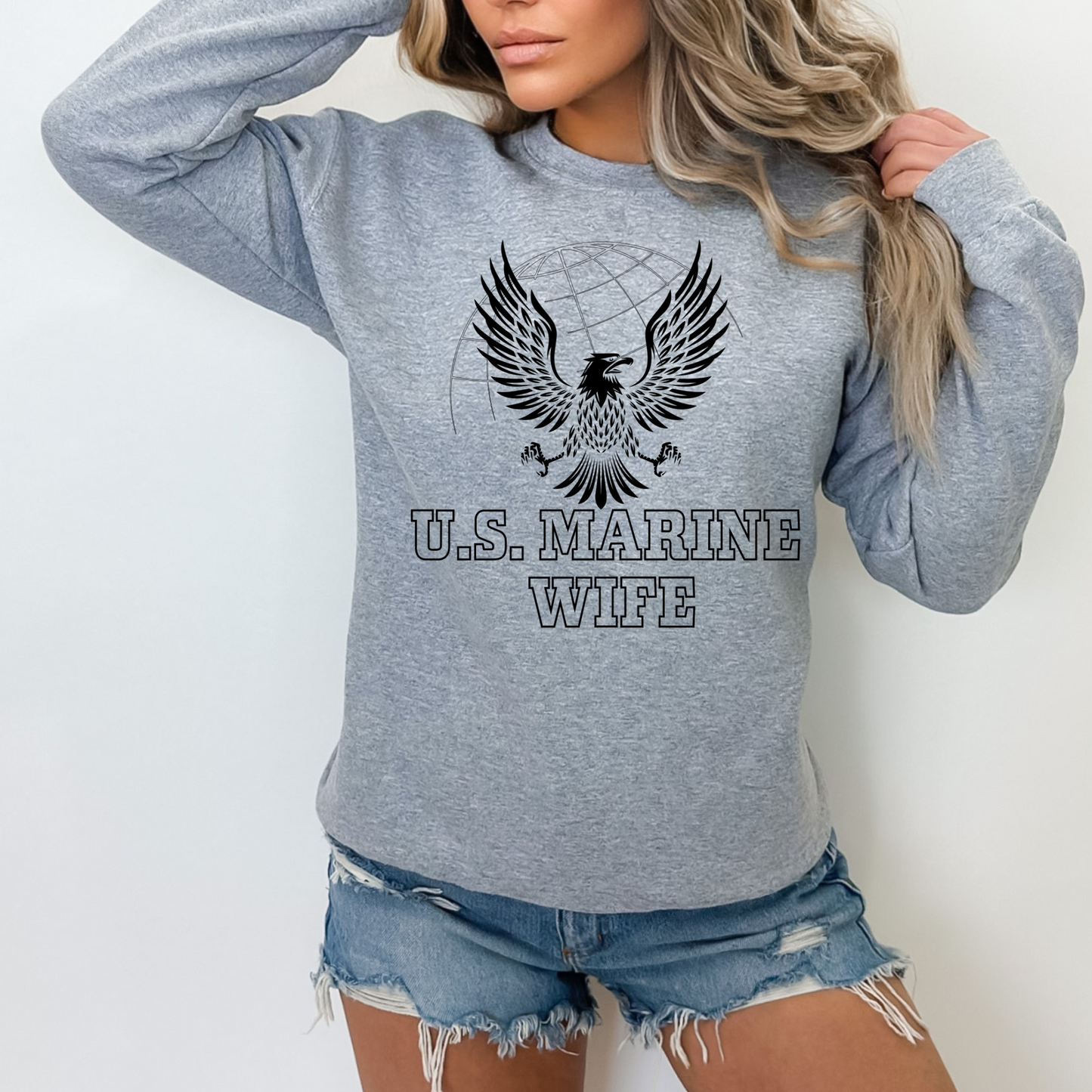 U.S. Marine Wife - Unisex Crewneck Sweatshirt