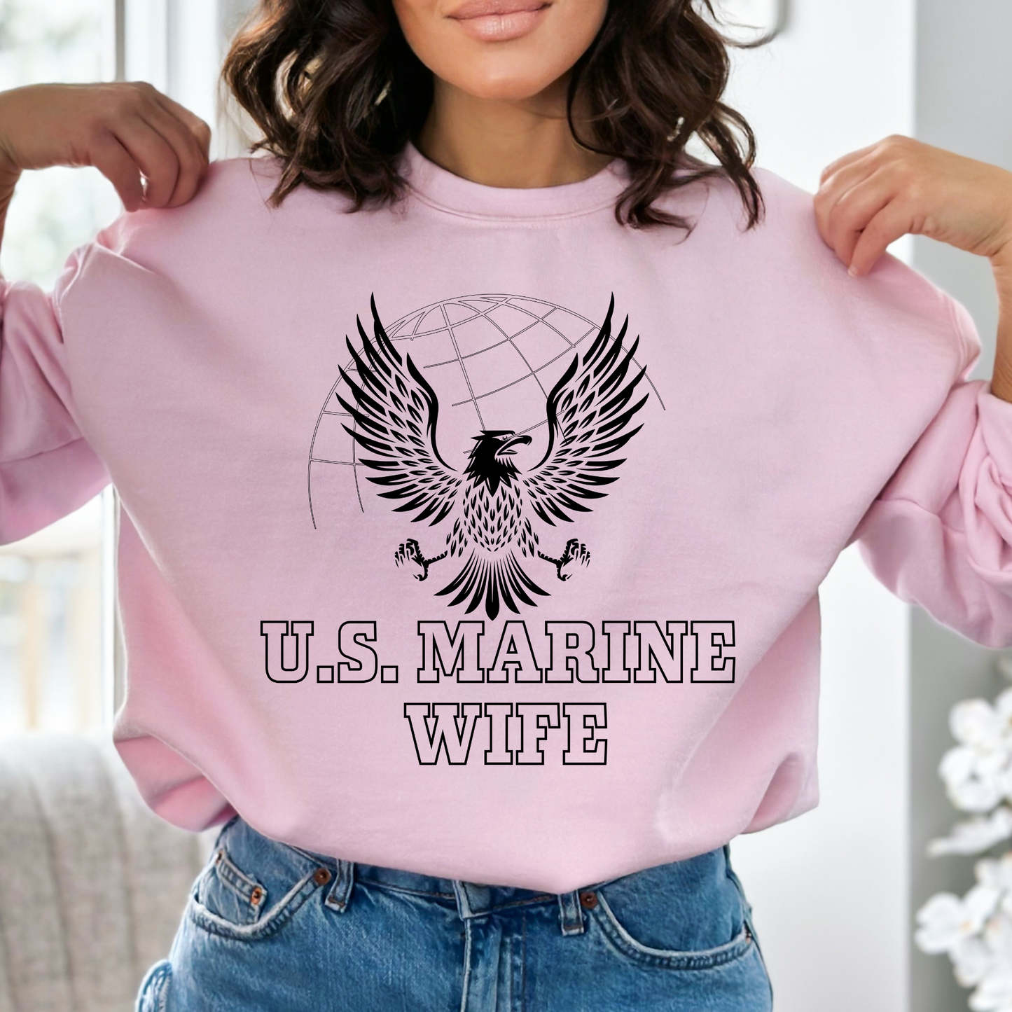 U.S. Marine Wife - Unisex Crewneck Sweatshirt