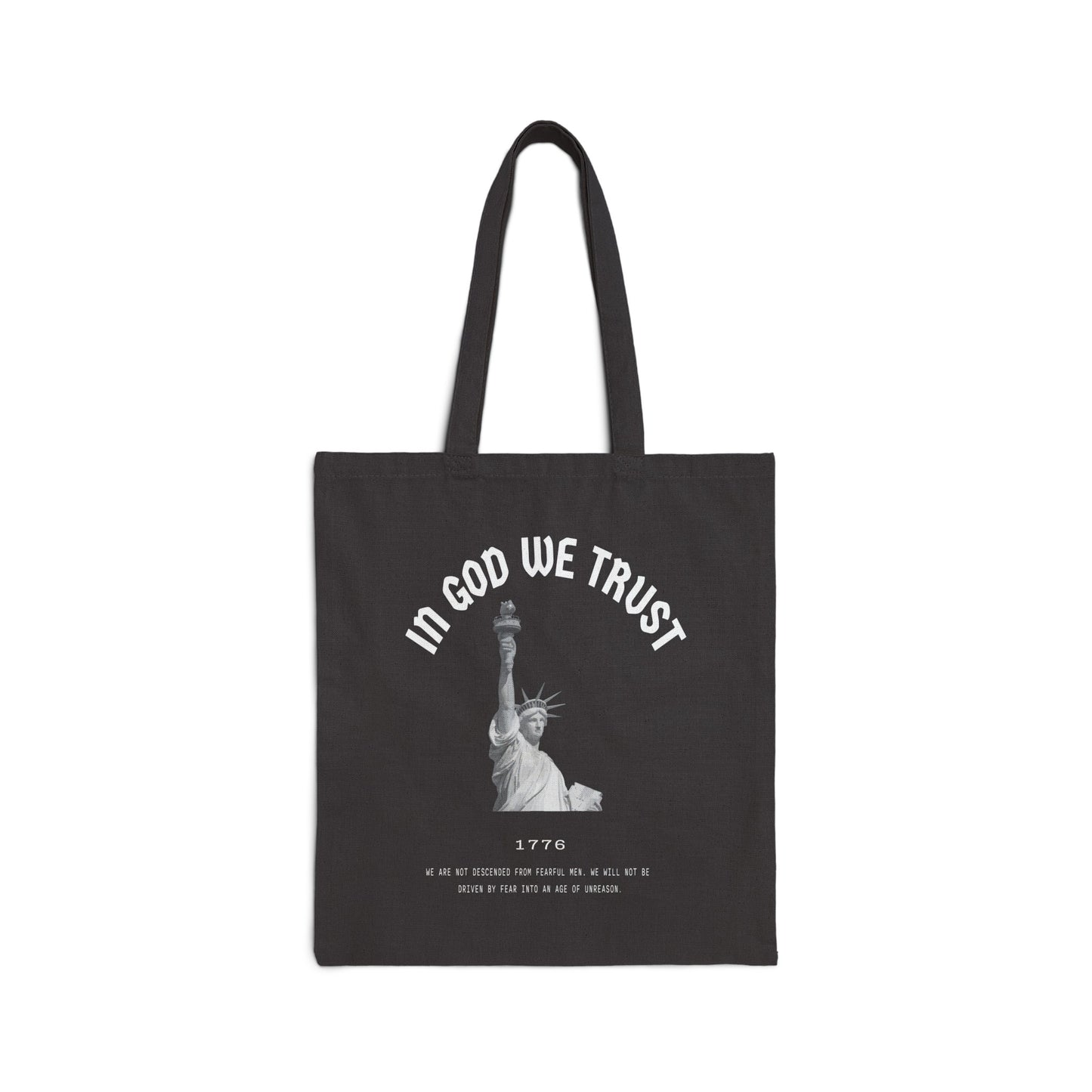 In God We Trust Lady Liberty - Cotton Canvas Tote Bag