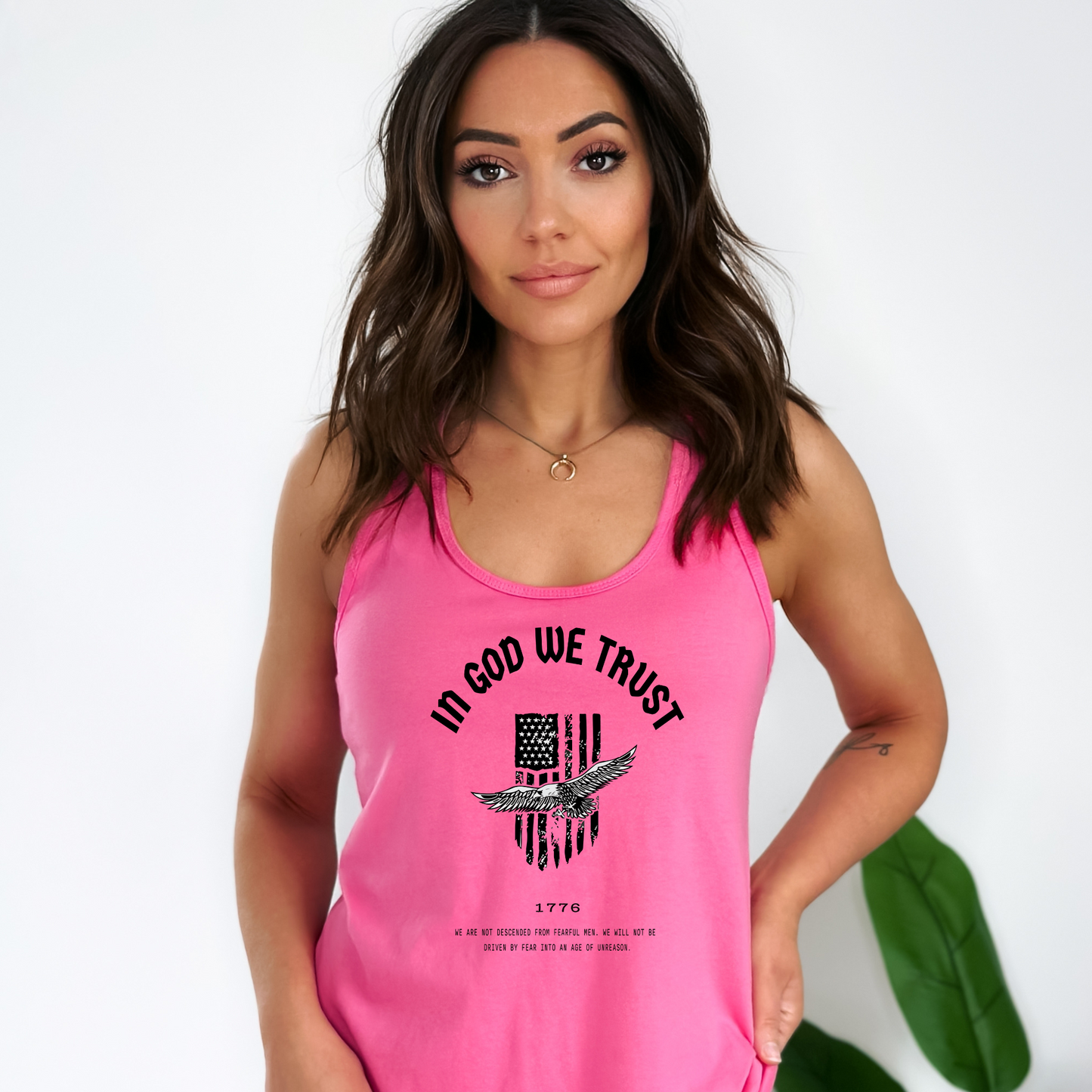 In God We Trust Patriotic Eagle - Women's Racerback Tank