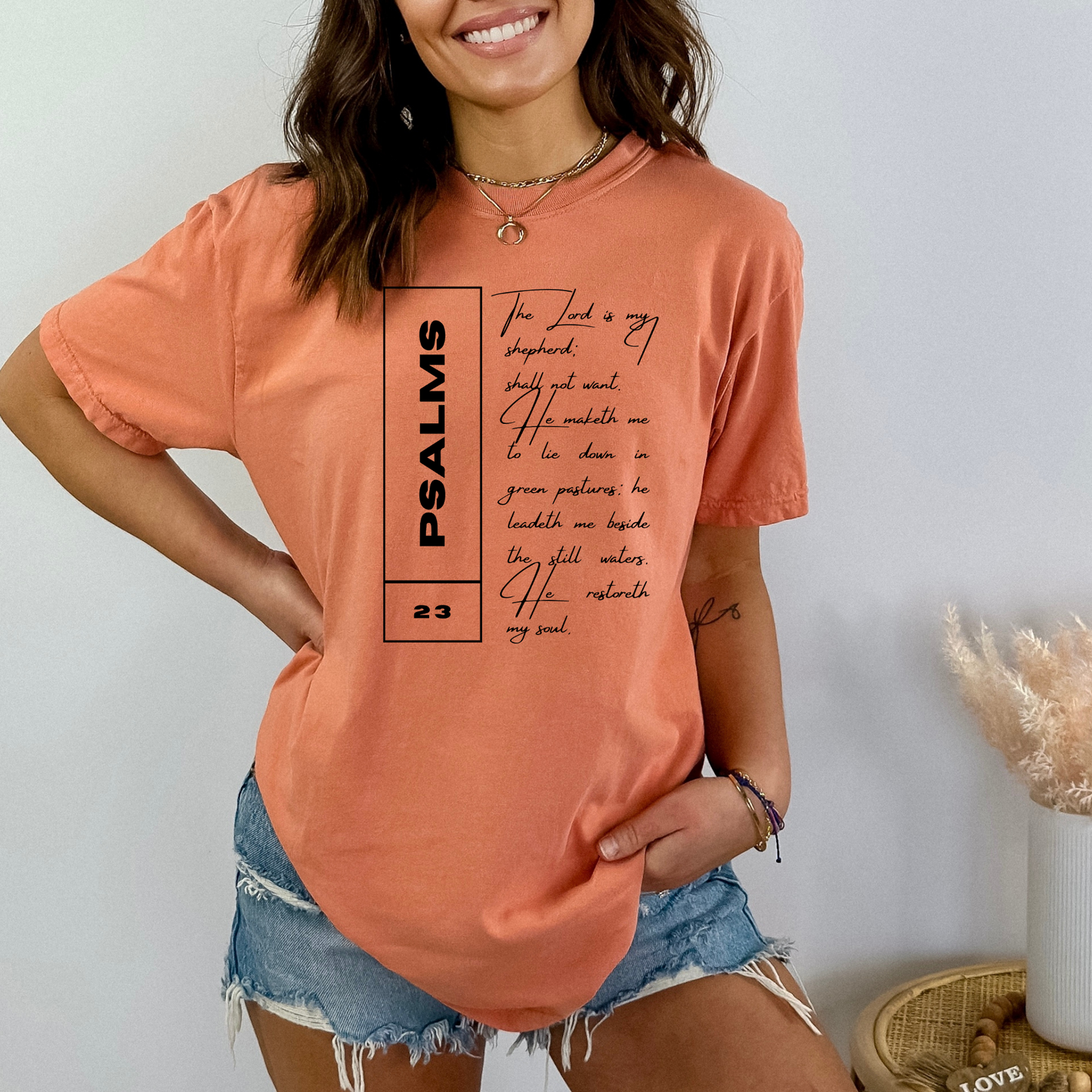 Psalms 23 - Unisex Garment-Dyed Heavyweight Tee