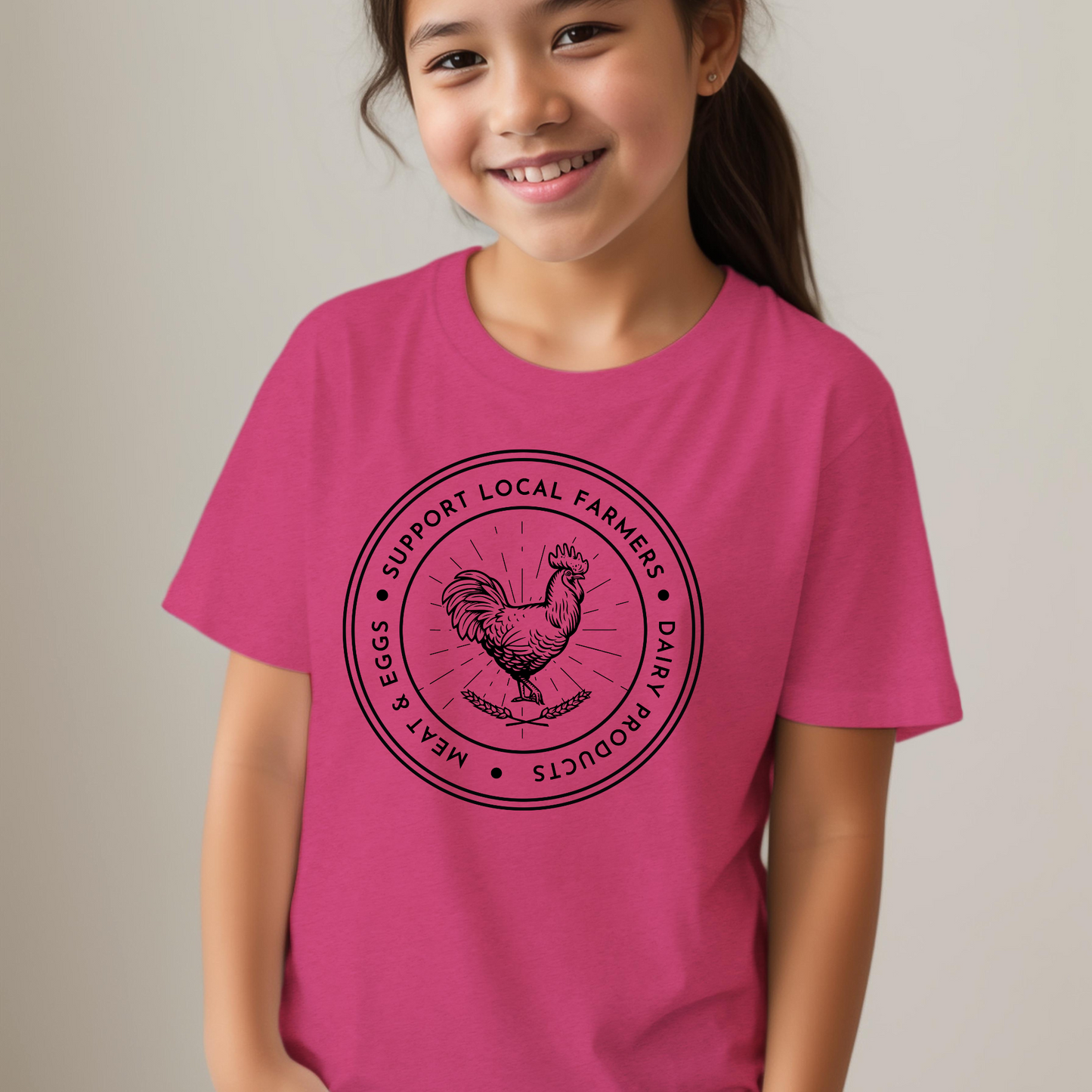 Support Local Farms - Youth Short Sleeve T-Shirt