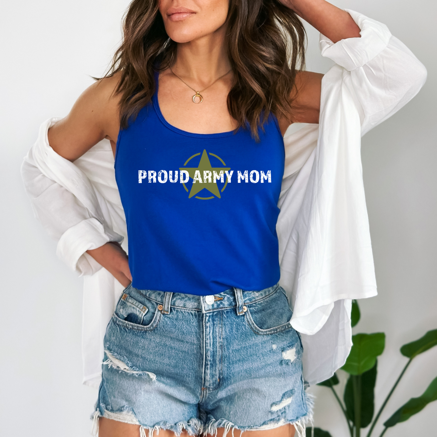 Proud Army Mom - Women's Racerback Tank