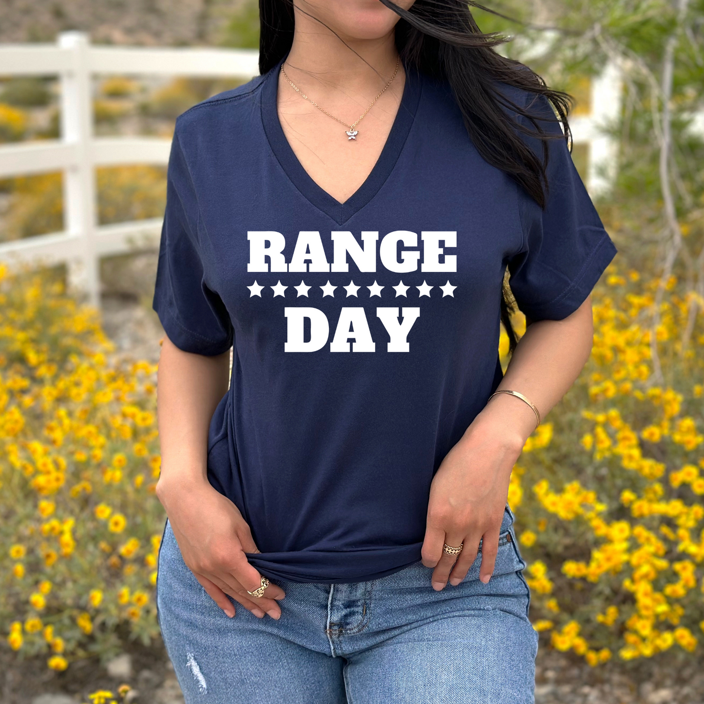 Range Day - Unisex Jersey V-Neck Tee