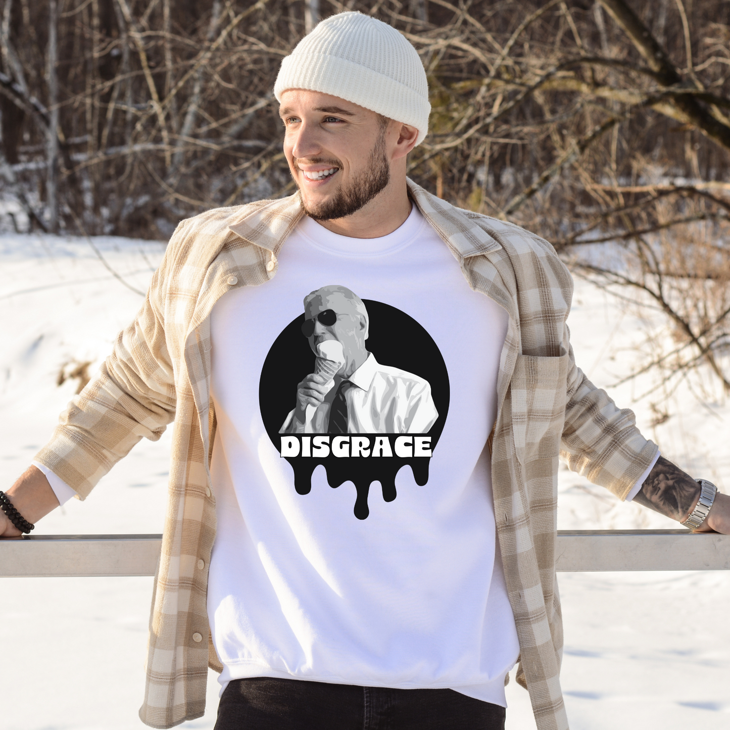 Biden Disgrace - Unisex Crewneck Sweatshirt