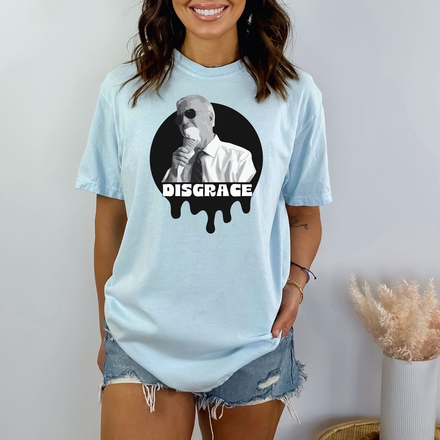 Joe Biden Disgrace Ice Cream - Unisex Garment-Dyed Heavyweight Tee